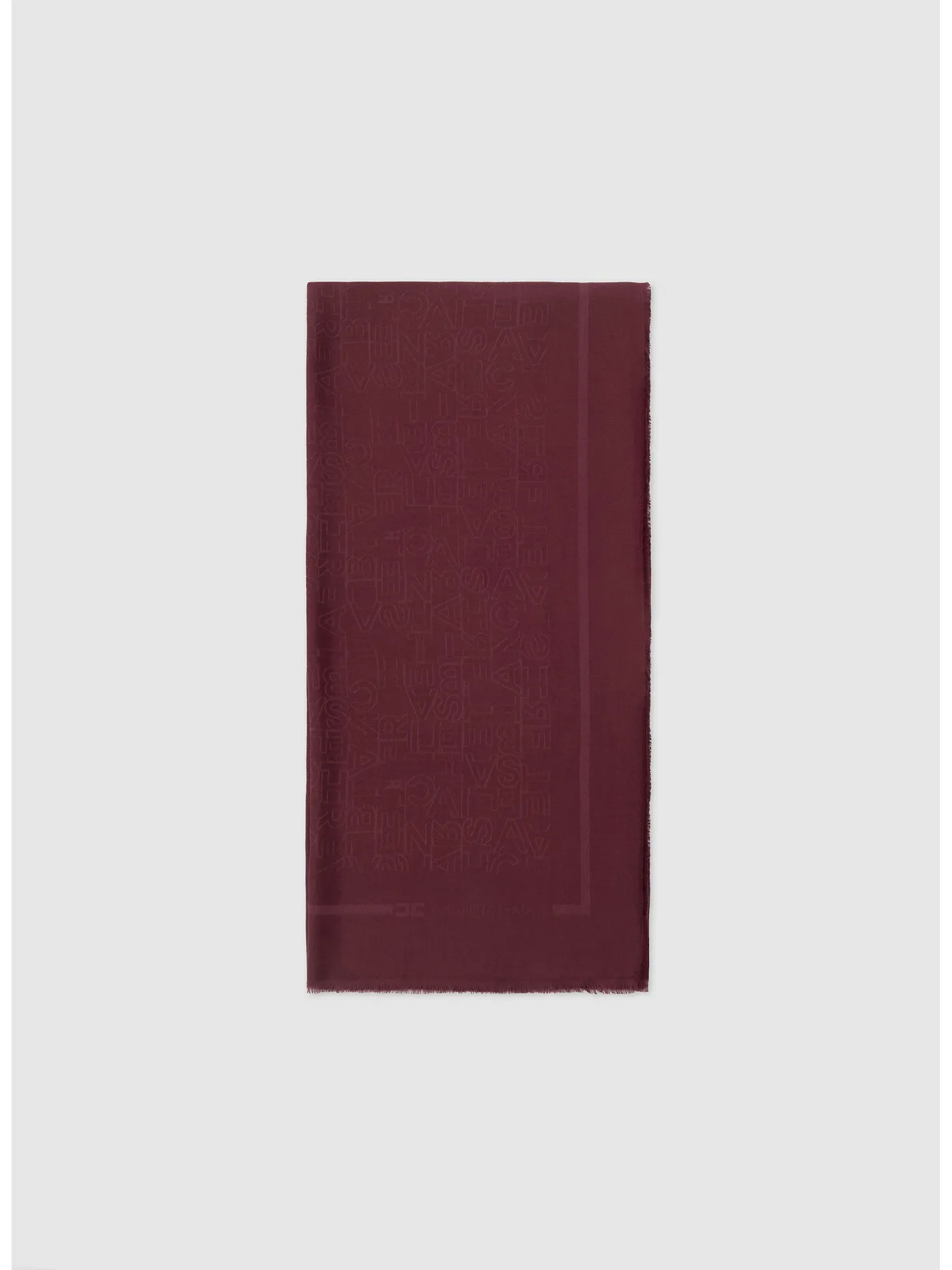     -ELISABETTA FRANCHI    -PASHMINA IN JACQUARD CON LETTERING ALL-OVER-