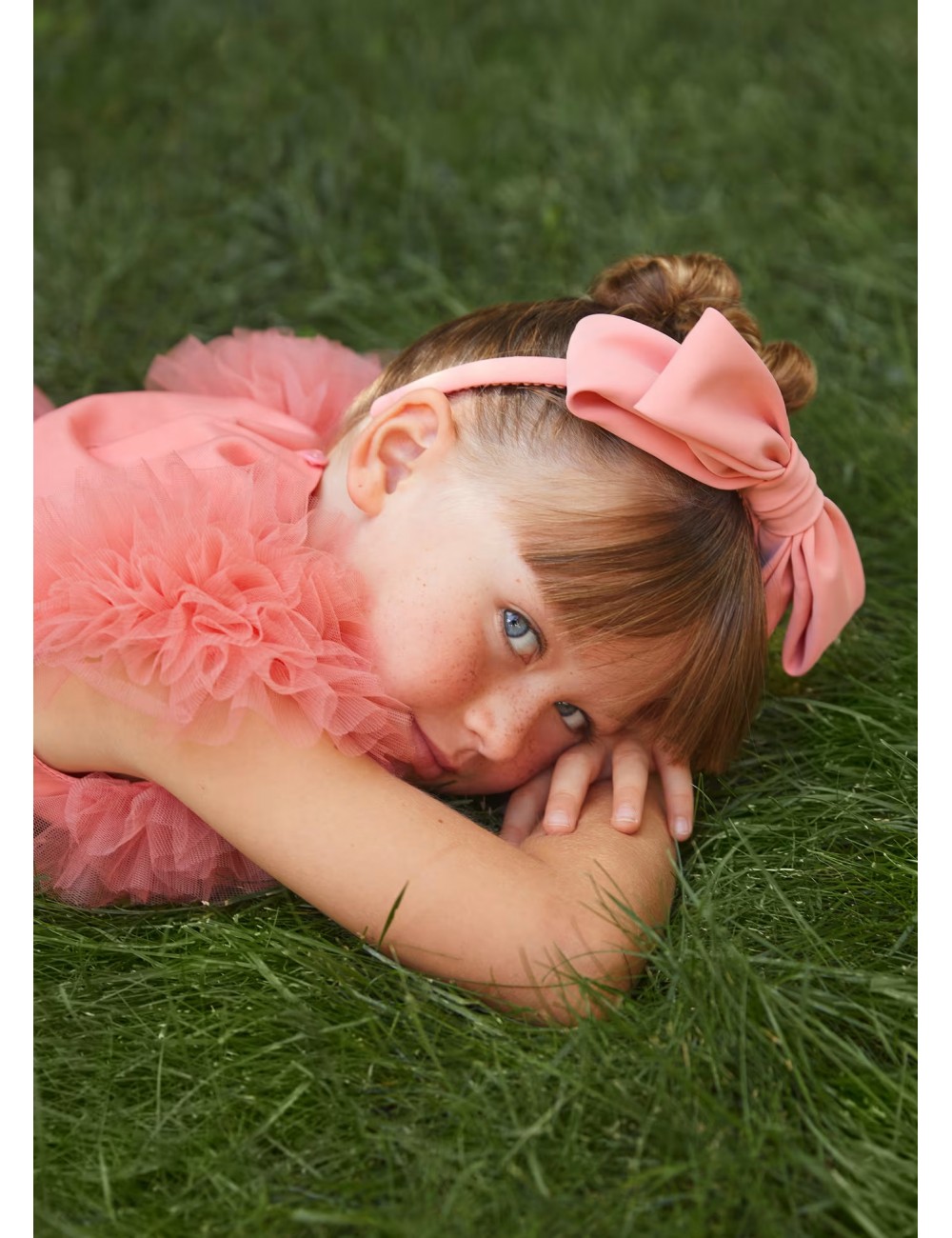047 VESTITO ABEL E LULA ABITO TULLE BAMBINA KIDS GIRL VESTITITNO CERIMONIA 05047