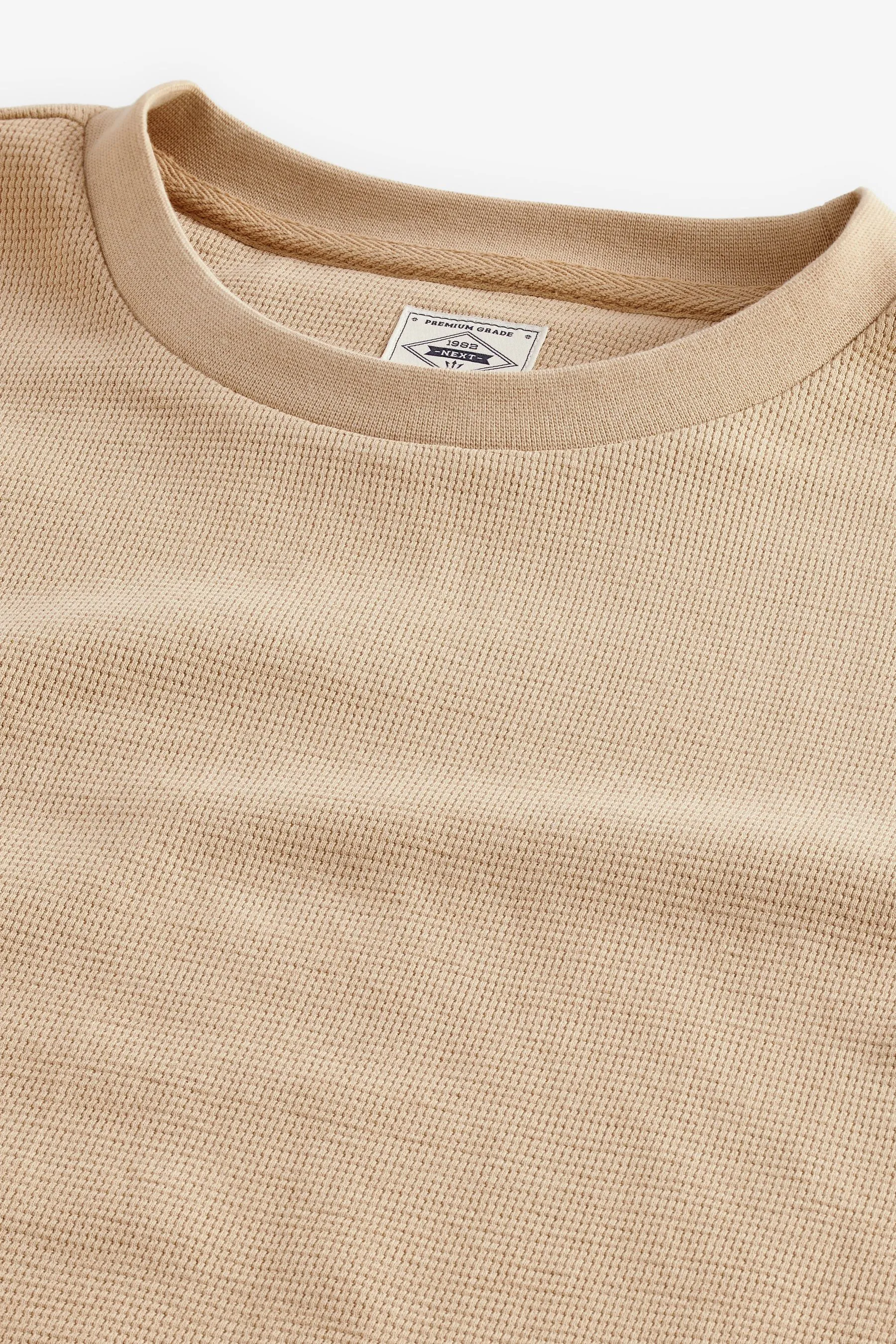 100% Cotone T-Shirt Microwaffle testurizzata    