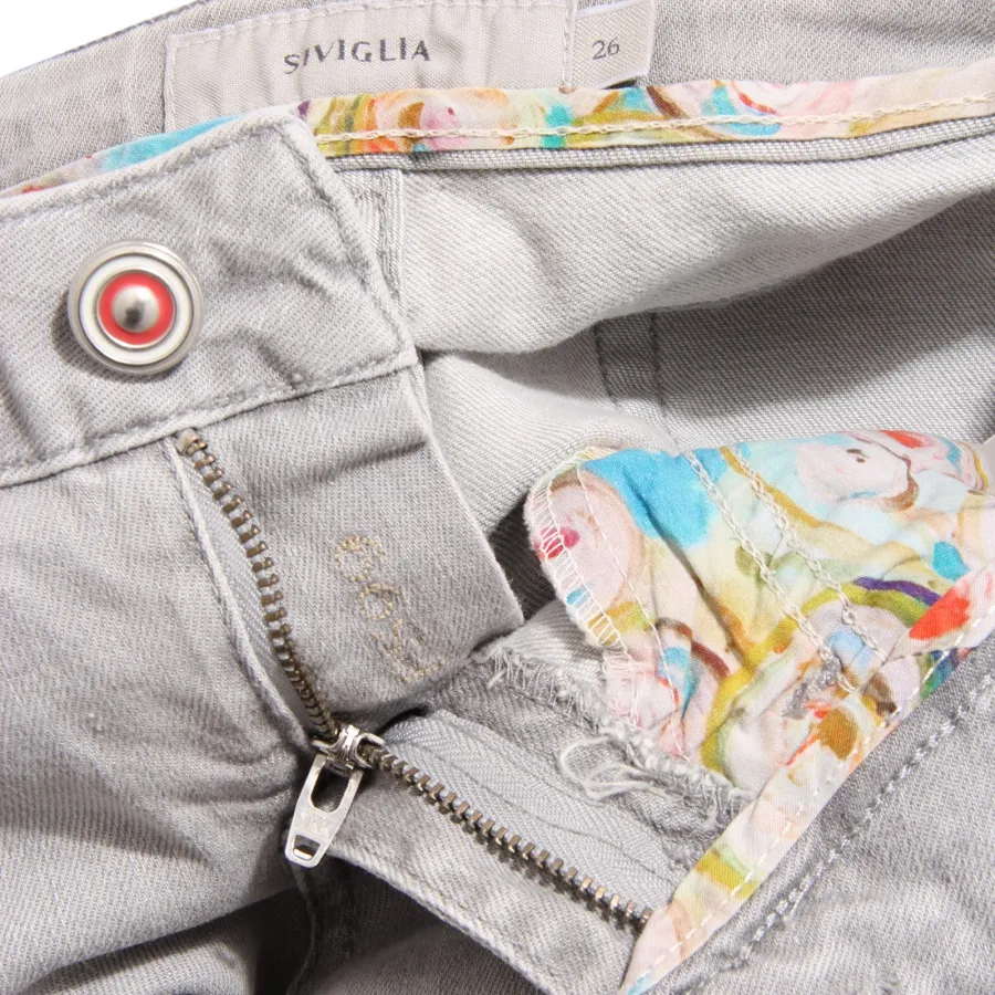 1820Z jeans donna SIVIGLIA light grey trouser pants woman