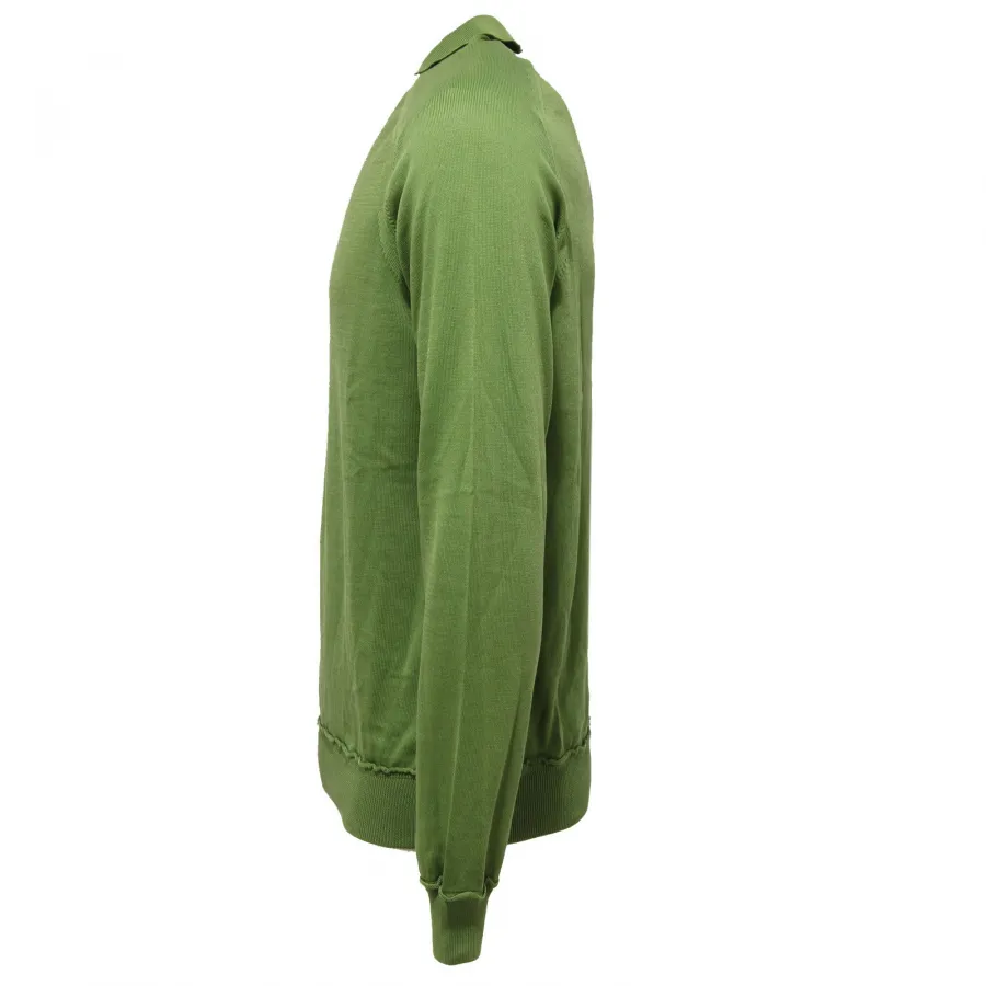 8477W maglione uomo ALPHA STUDIO green sweater cotton men