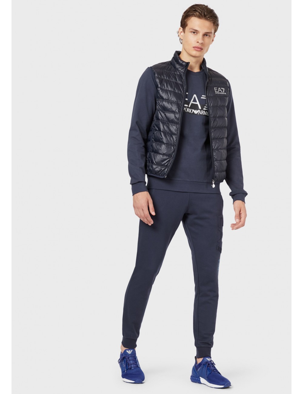 8NPQ01 1578 PIUMINO SMANICATO EA7 EMPORIO ARMANI UOMO GIUBBOTTO GILET GIUBBINO