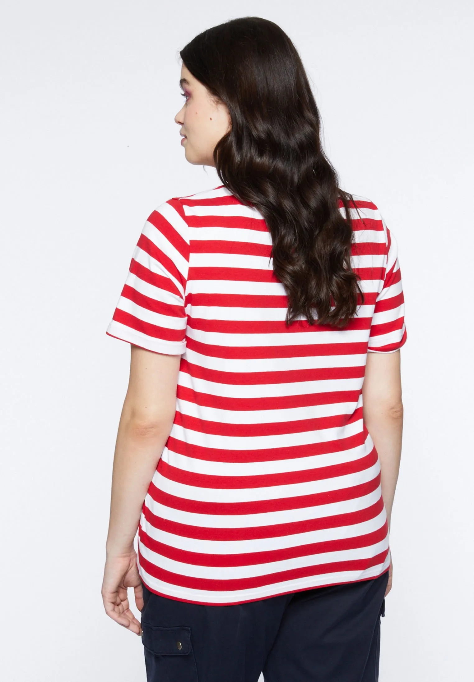 A RIGHE CON RICAMO - T-shirt con stampa