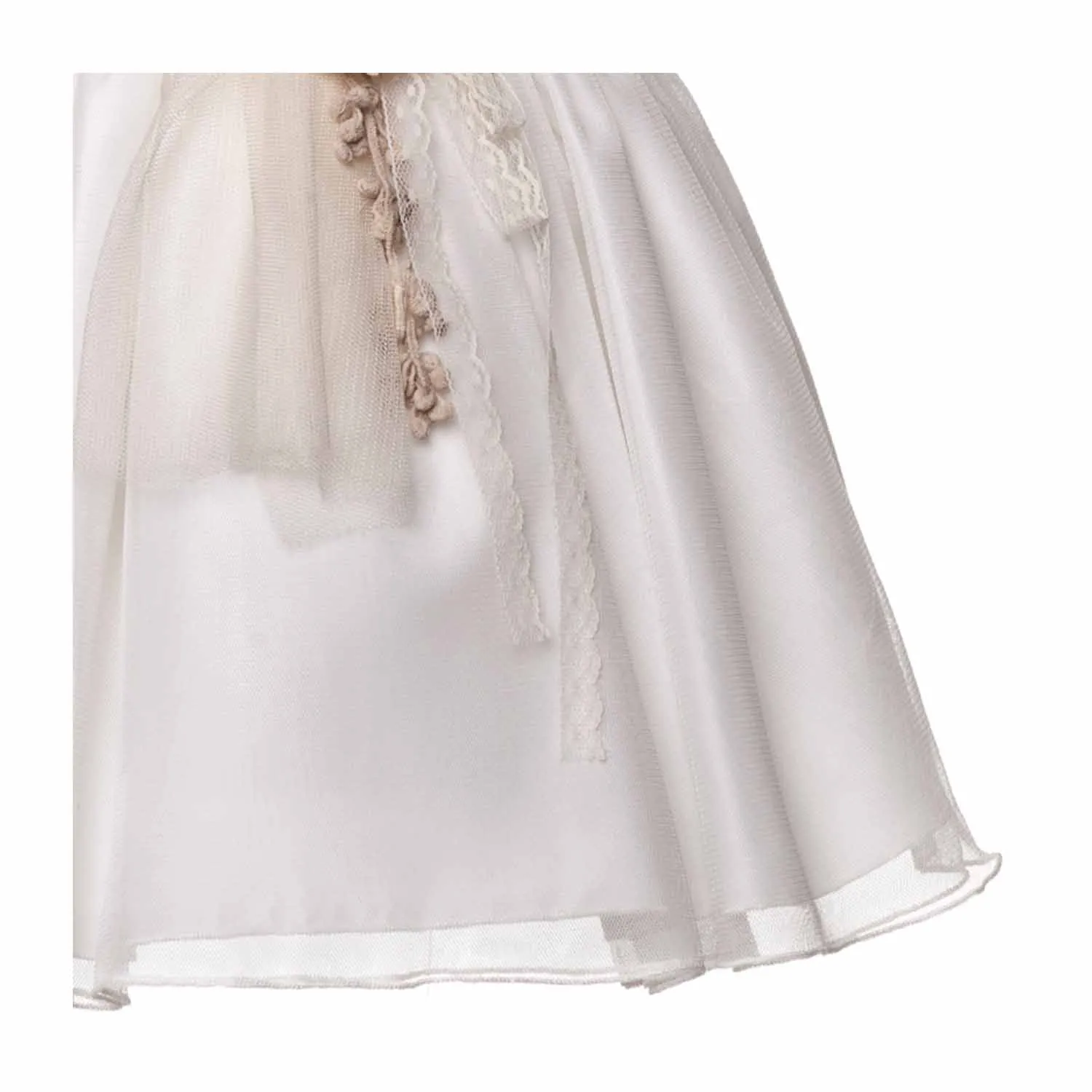 Abito Bianco Ricamato Bimba Neonata