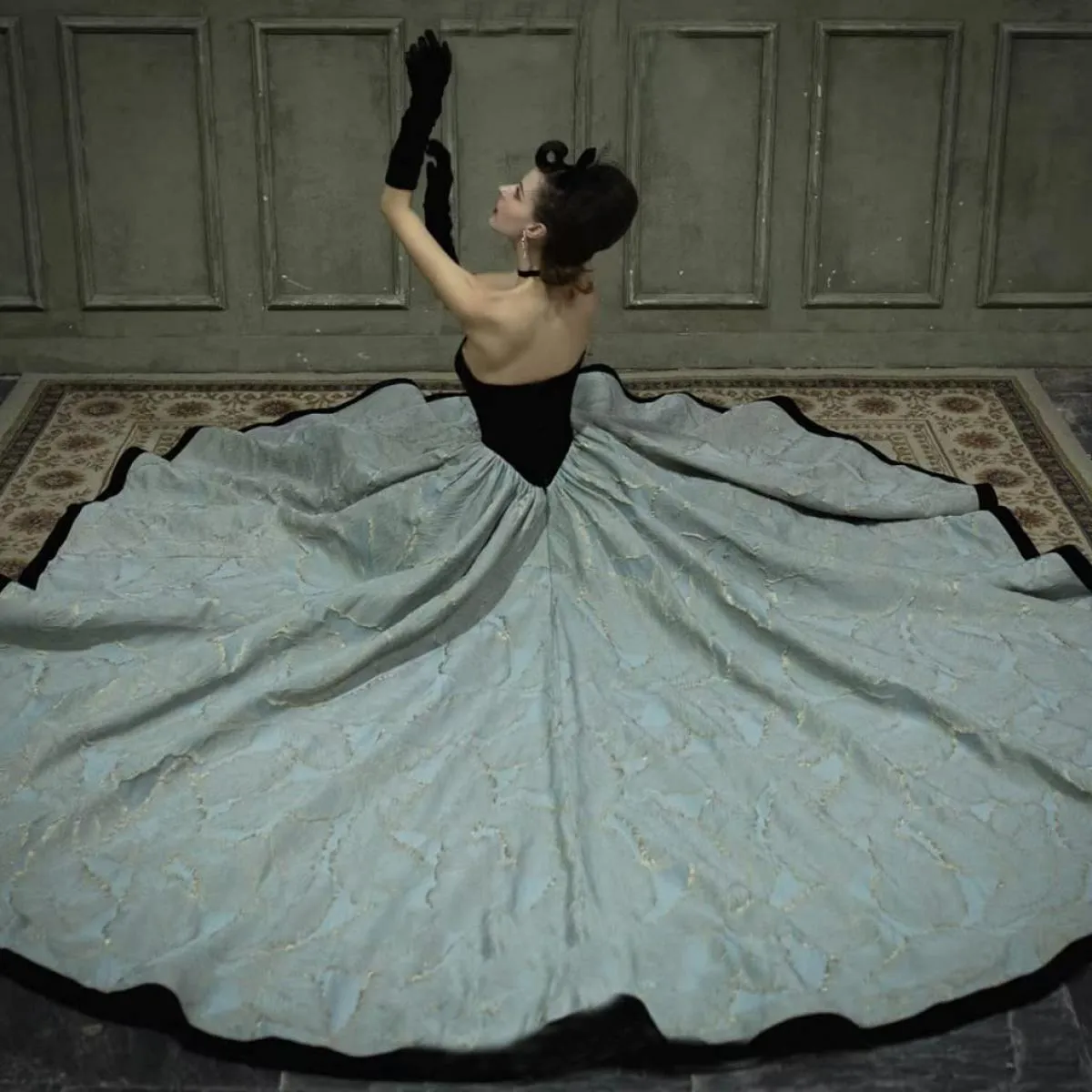 Abito da sera elegante in velluto con colletto a cuore Abito da sposa da sposa Abito da banchetto Abito da principessa affascina