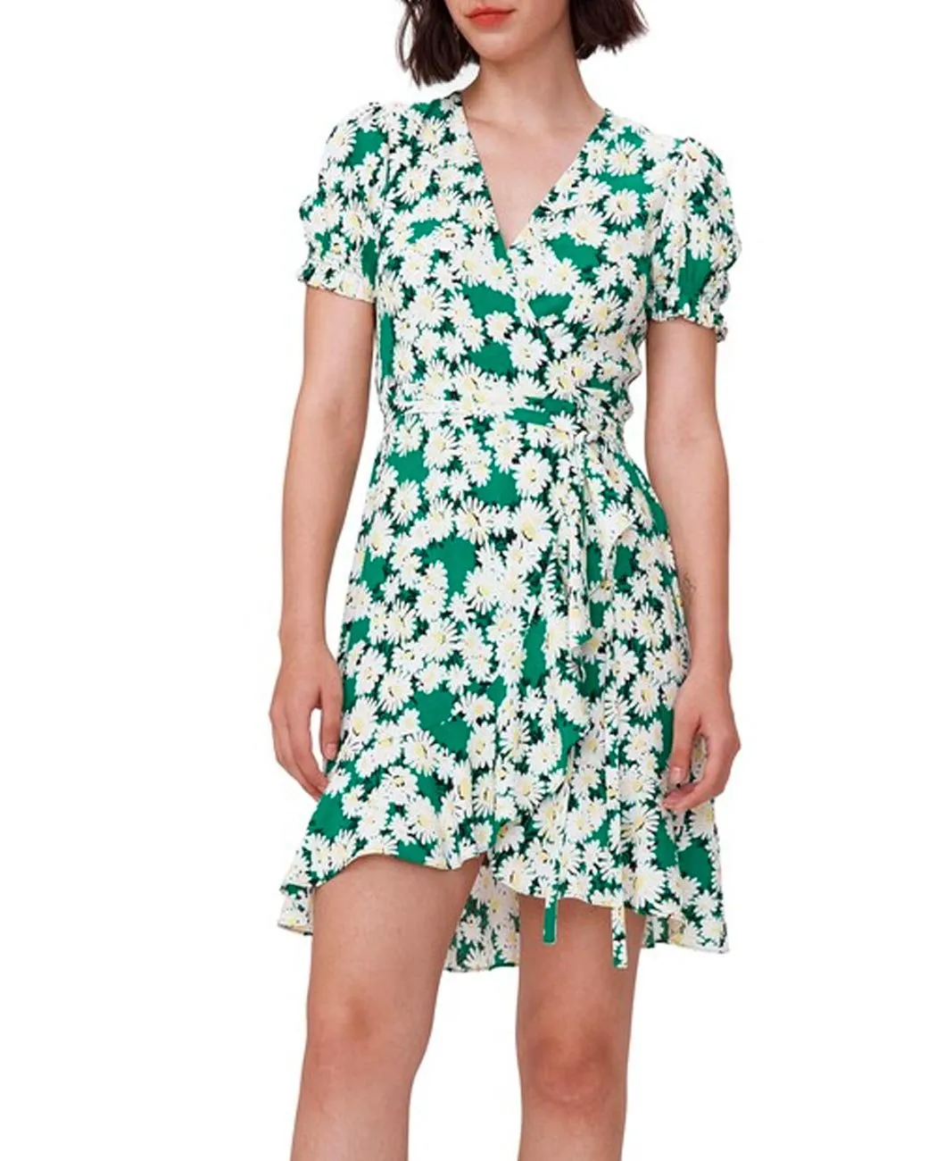 Abito Emilia Mini fiori verde
