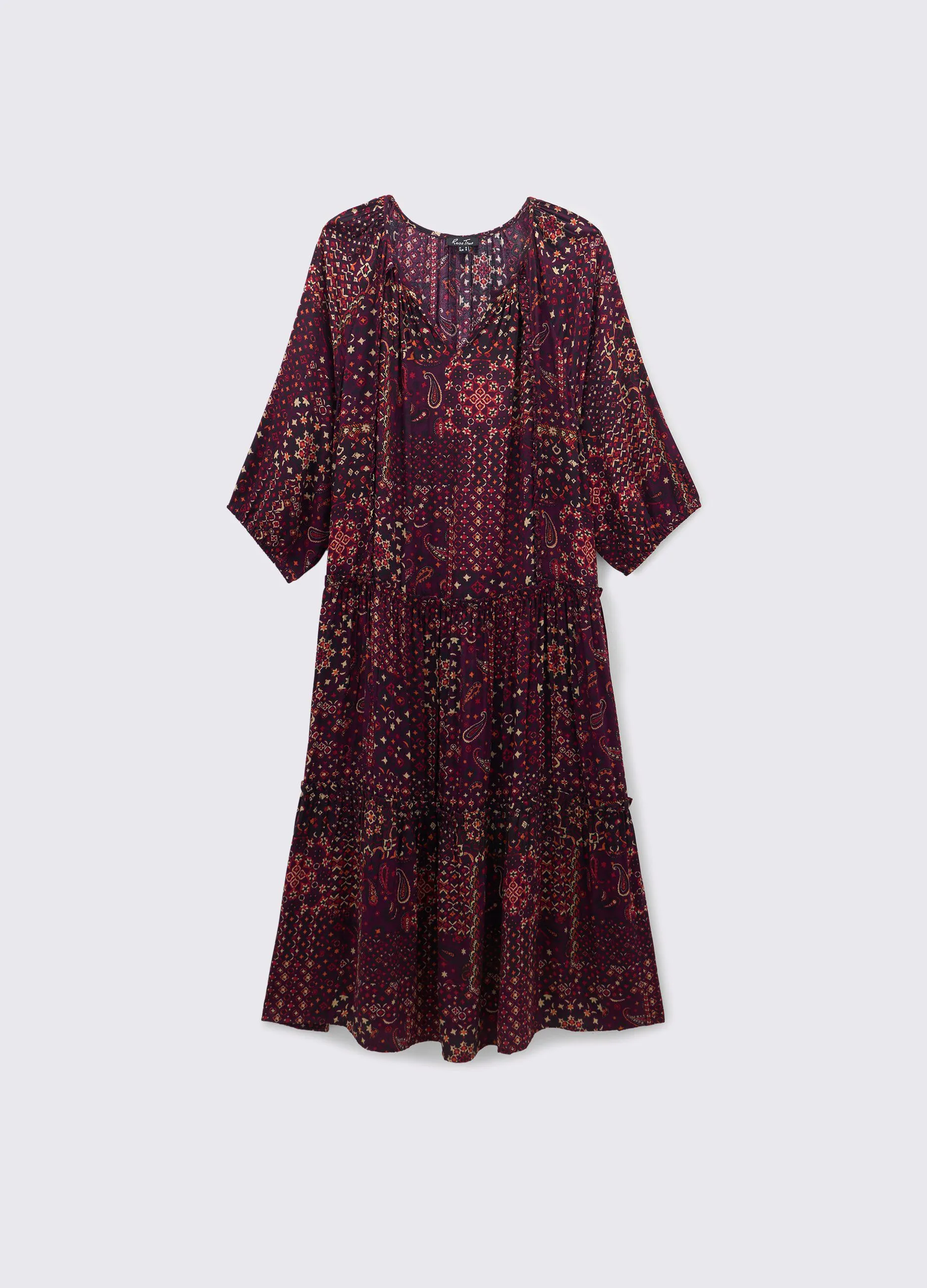 Abito lungo in pura viscosa donna curvy