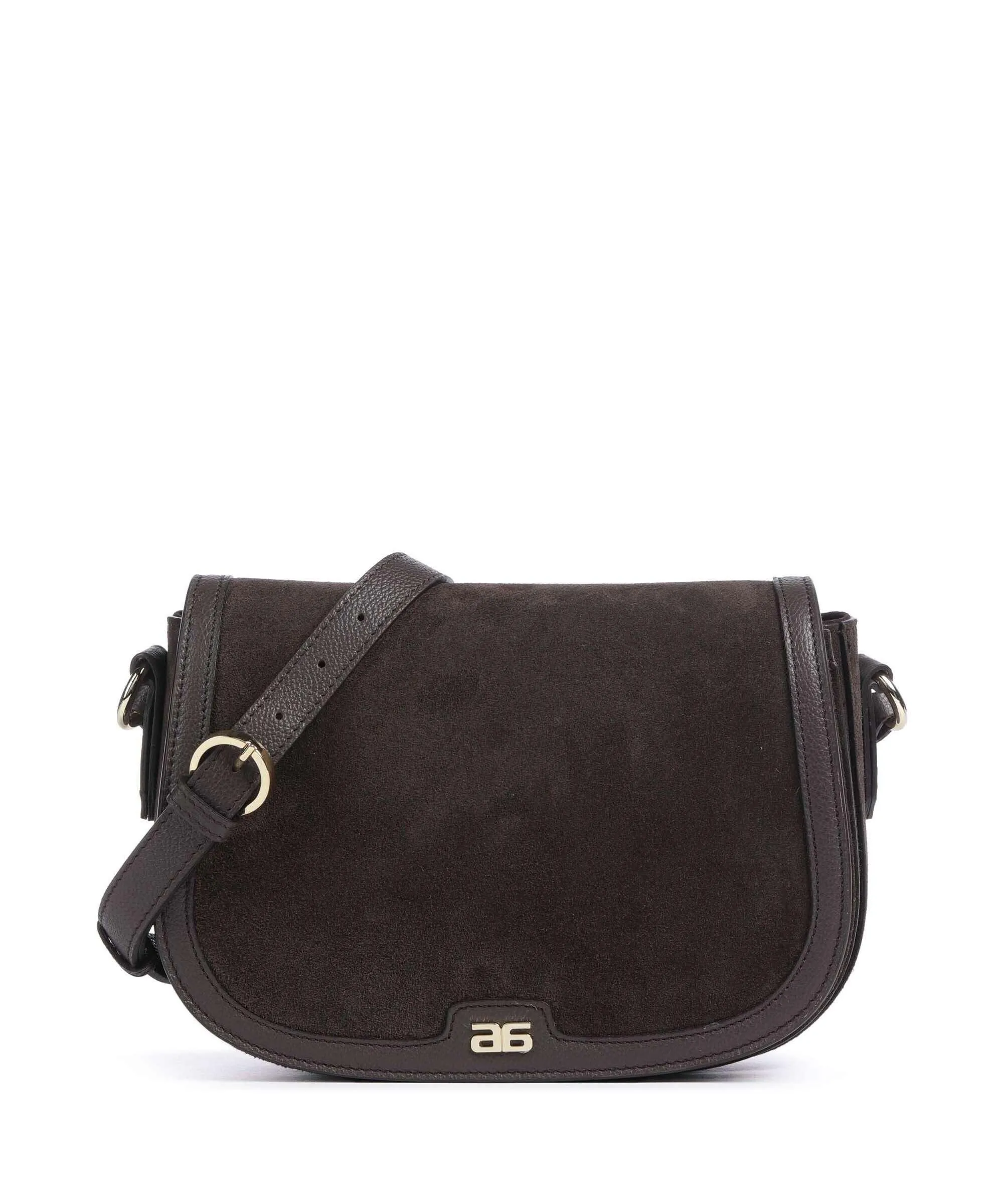  Abro Suede Rosalia Borsa a tracolla pelle bovina ruvida, pelle di vacchetta grana marrone scuro  