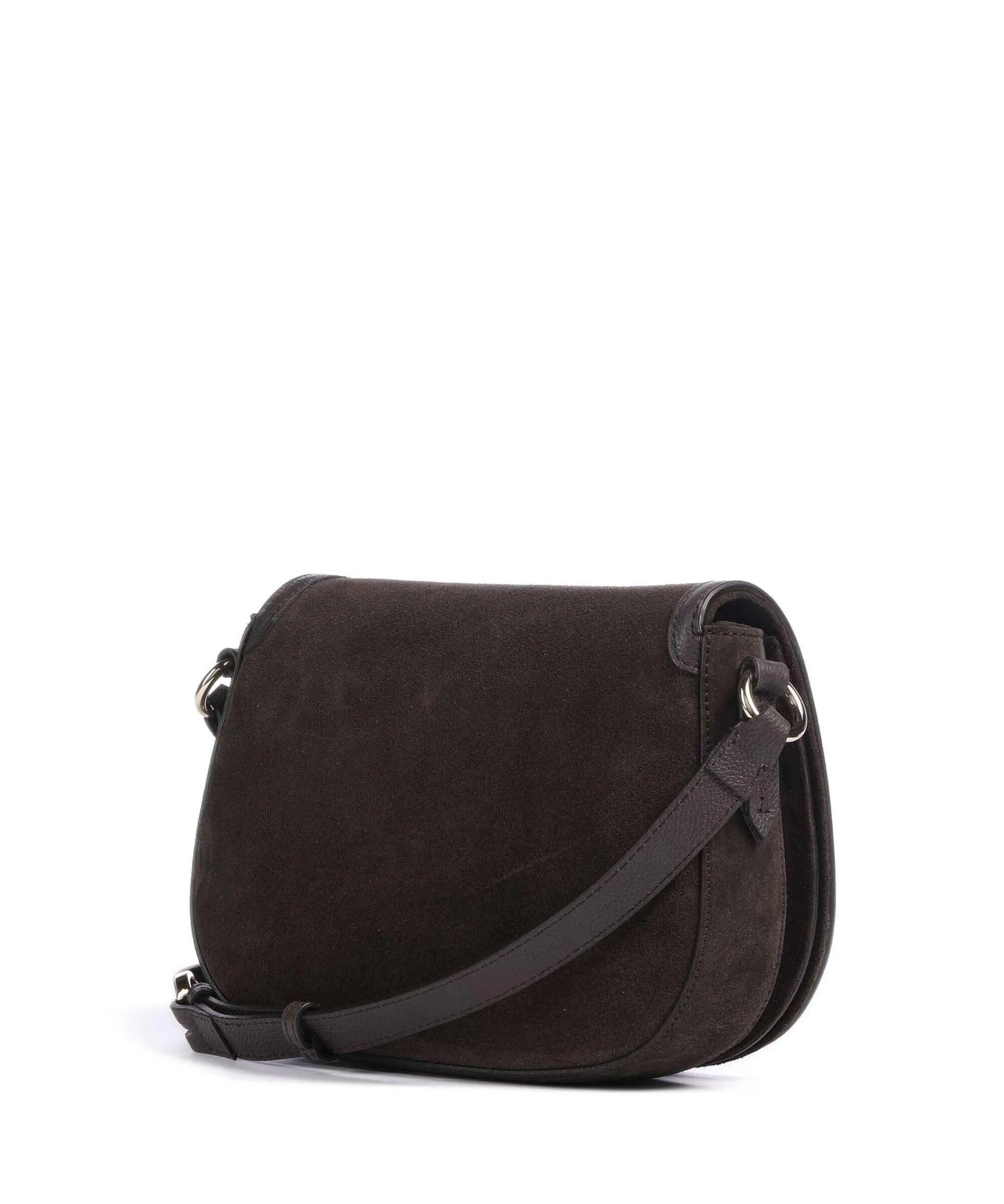  Abro Suede Rosalia Borsa a tracolla pelle bovina ruvida, pelle di vacchetta grana marrone scuro  