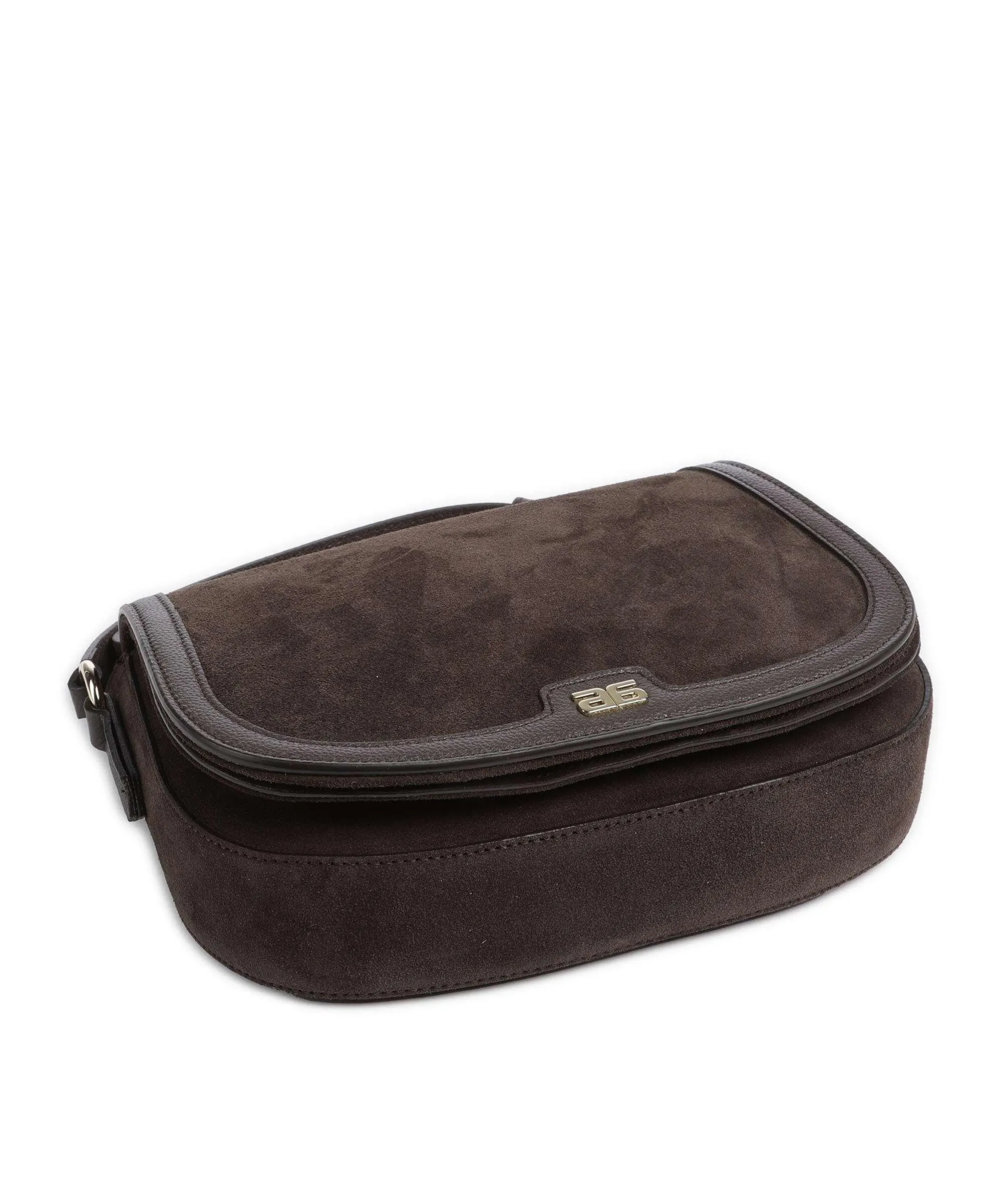  Abro Suede Rosalia Borsa a tracolla pelle bovina ruvida, pelle di vacchetta grana marrone scuro  