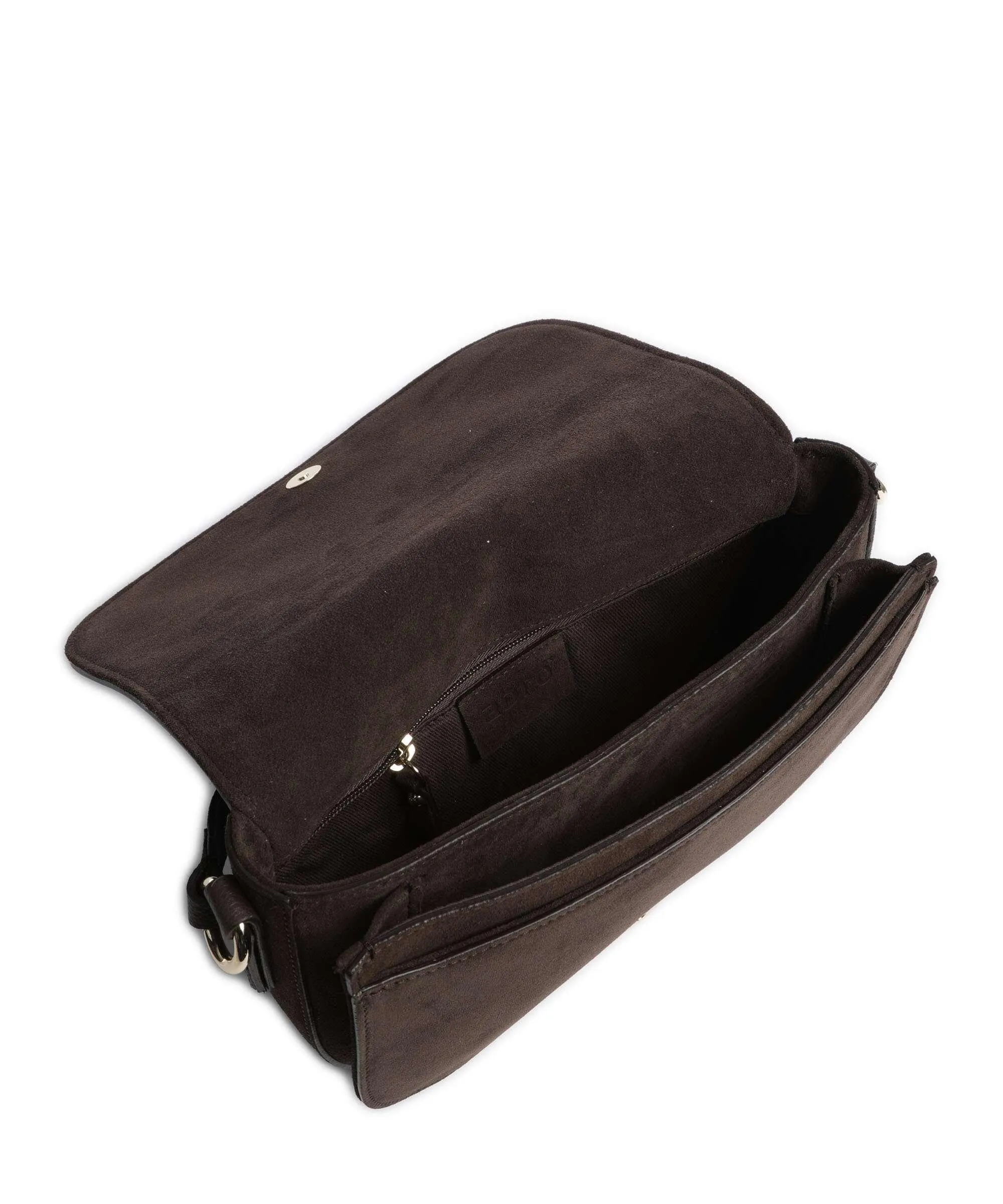  Abro Suede Rosalia Borsa a tracolla pelle bovina ruvida, pelle di vacchetta grana marrone scuro  