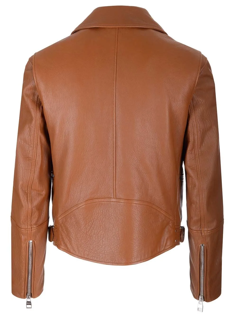   Alexander Mcqueen  Giacca biker in pelle tabacco  