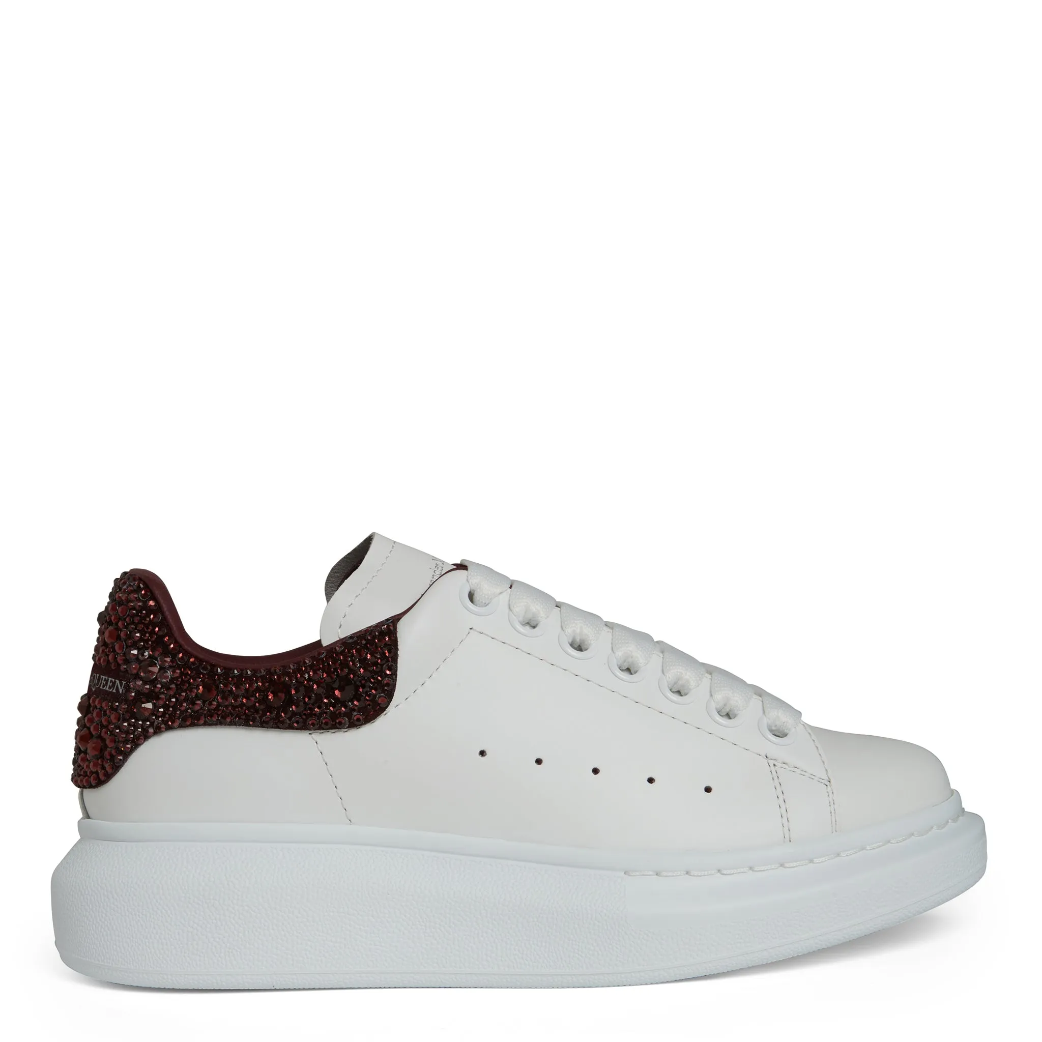 ALEXANDER MCQUEEN  Sneakers oversize in pelle bianca