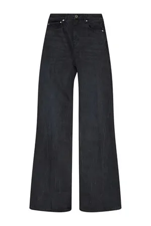 AMI Abbigliamento,Jeans Jeans a gamba ampia in cotone nero 