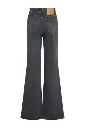 AMI Abbigliamento,Jeans Jeans a gamba ampia in cotone nero 