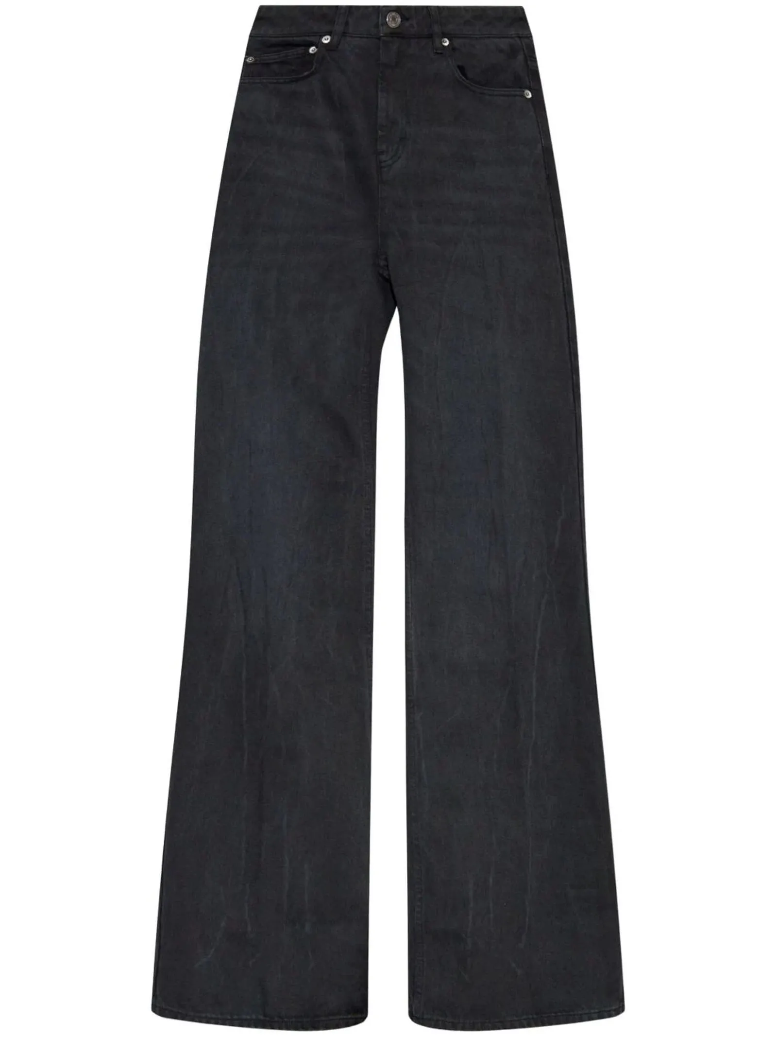 AMI Abbigliamento,Jeans Jeans a gamba ampia in cotone nero 