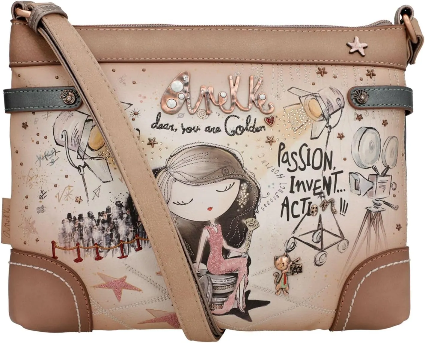 ANEKKE Borsa a Tracolla Donna - Cuoio modello 38703-701