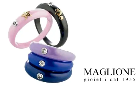 Anello Dalù in ceramica con colore a scelta, rana in oro bianco o giallo 18kt e diamante naturale