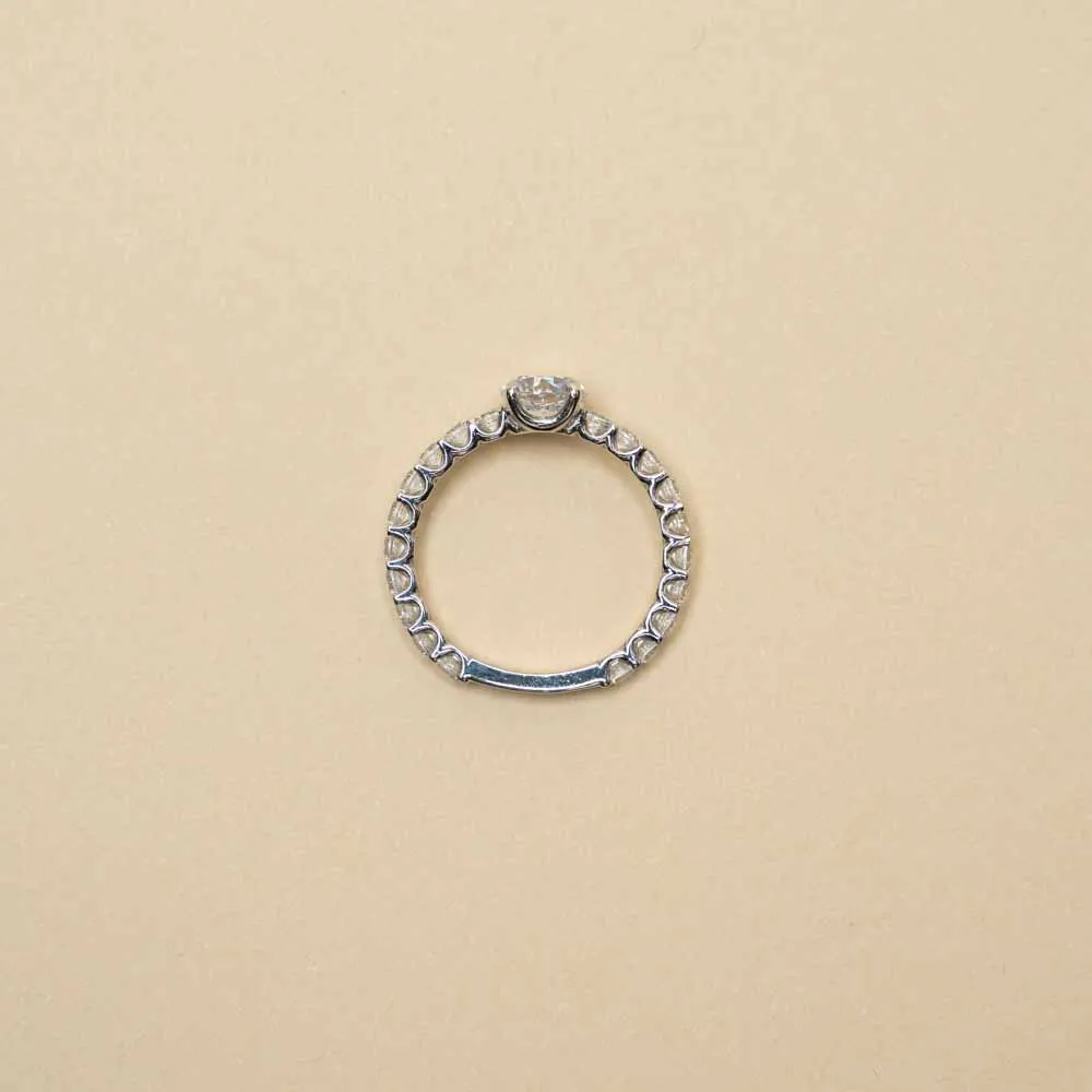 Anello Solitario Riviera in Oro Bianco 18kt