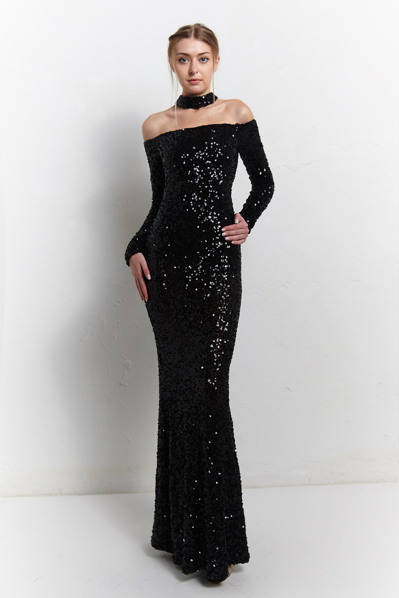 ANIYE BY Abito lungo in paillettes  BIA