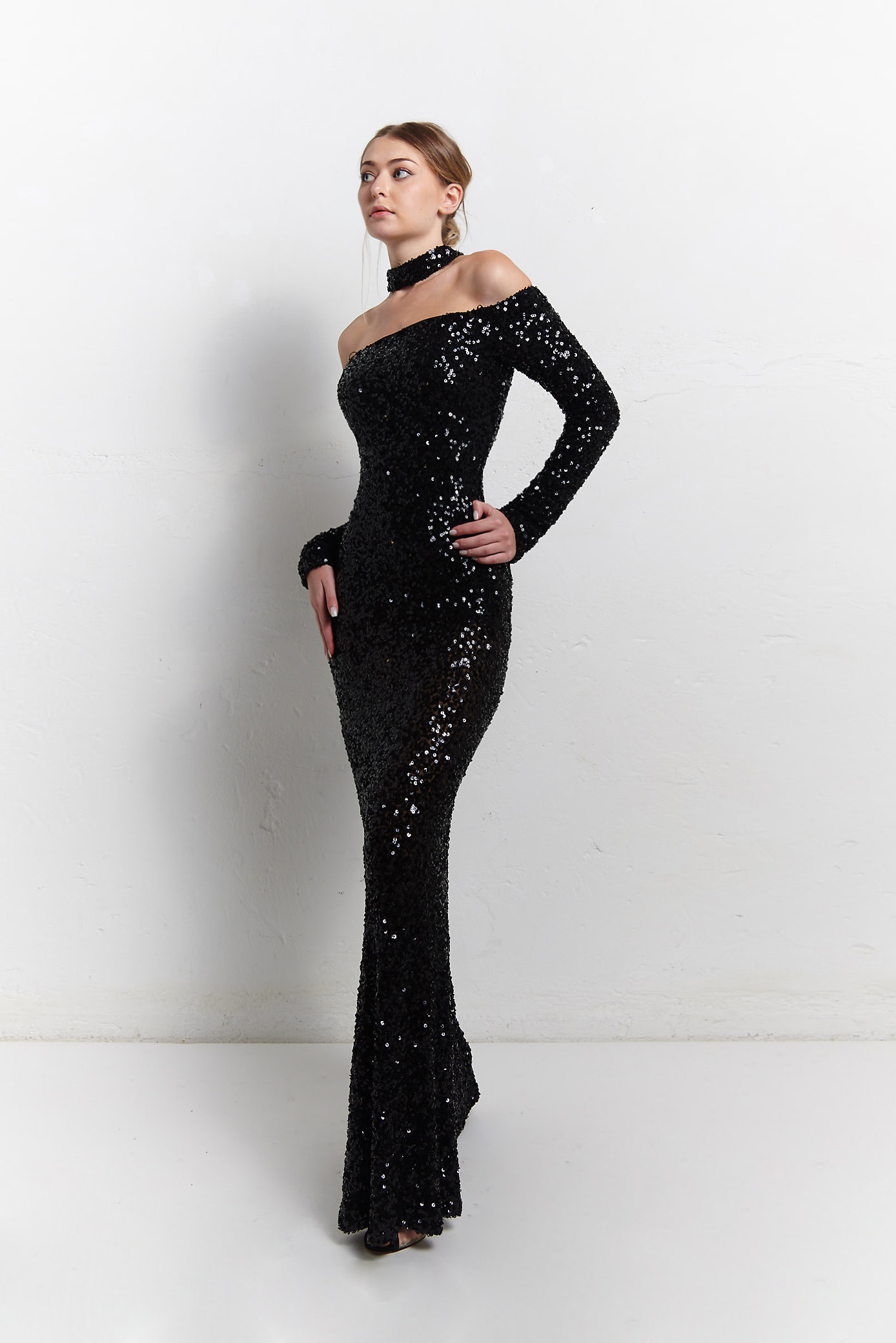 ANIYE BY Abito lungo in paillettes  BIA