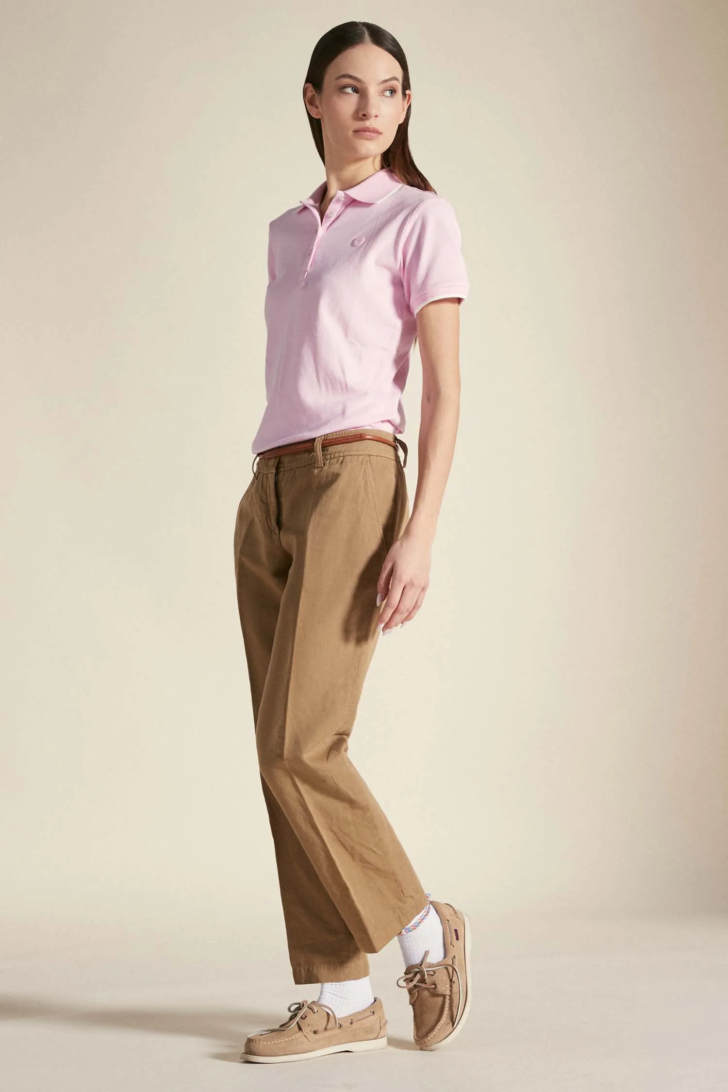 ARIA – Polo rosa pastello in cotone