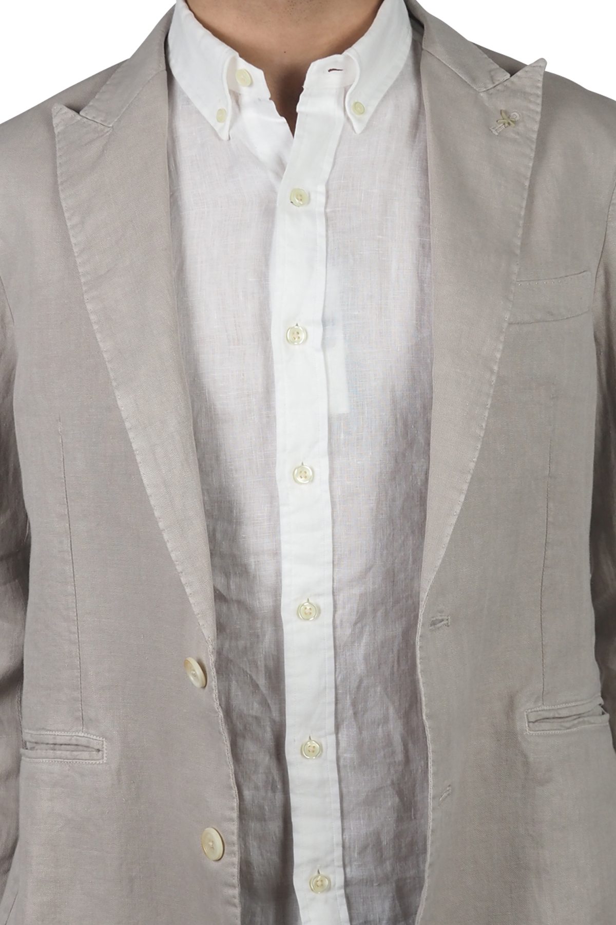 AT.P.CO. giacca in lino beige