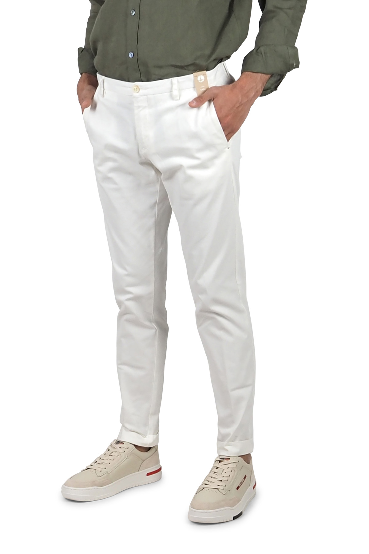 AT.P.CO. pantaloni uomo estivi bianchi