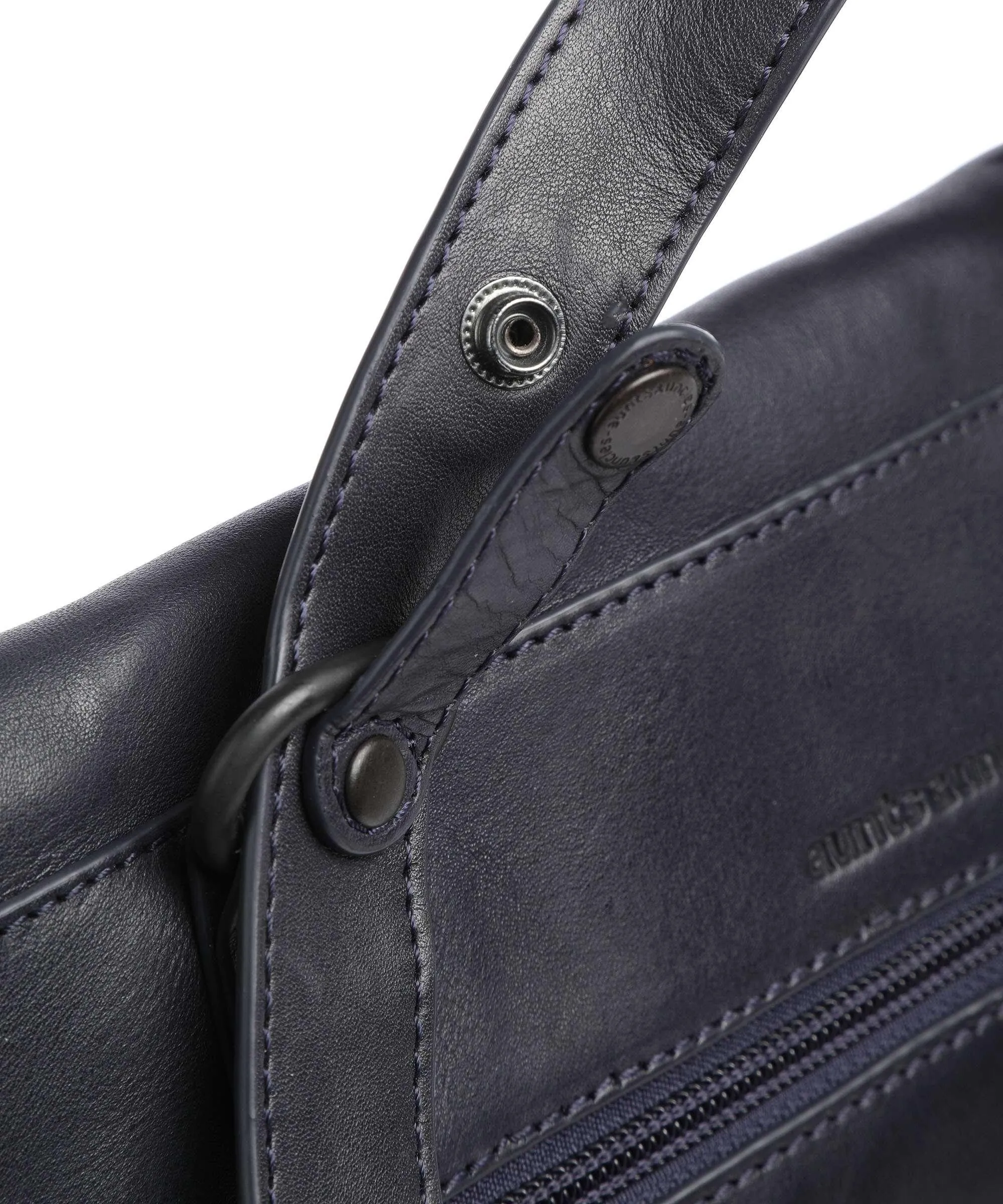  Aunts & Uncles Grandma's Luxury Club Mrs. Apple Strudel Borsa a zainetto 15″ pelle di vacchetta grana blu scuro  
