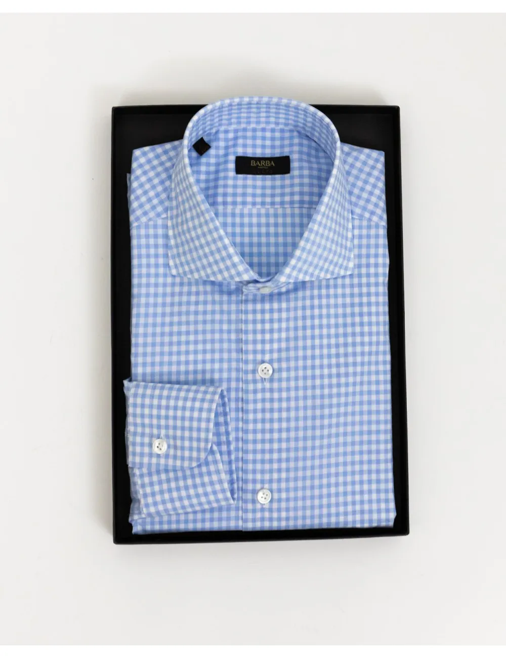 Barba Napoli - Camicia Culto Azzurra a scacchi Uomo