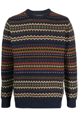 BARBOUR Abbigliamento,Maglieria Maglione Barbour Case Fair Isle Navy Marl 