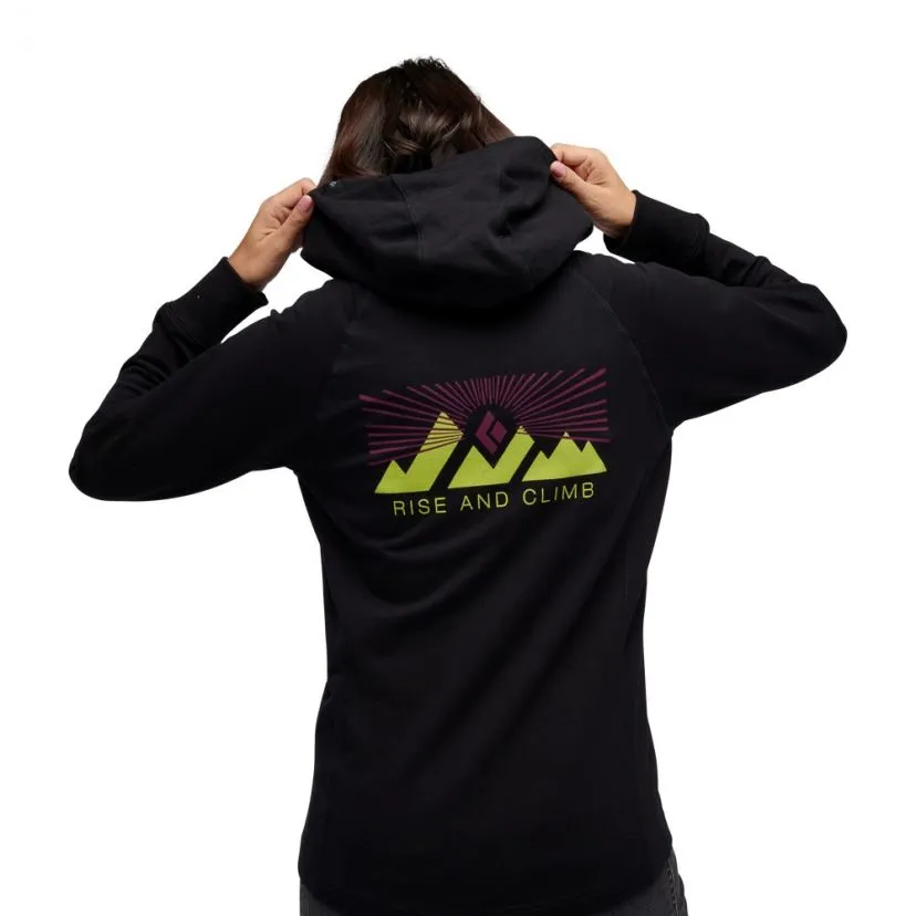 BD Black Diamond W Rise And Climb Fz Hoody felpa donna
