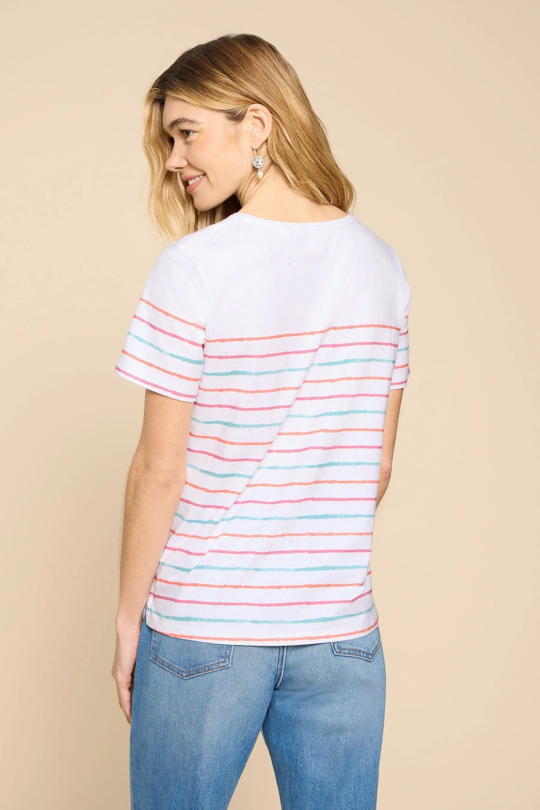 Bianco - Stuff A righe - Abbie - T-shirt