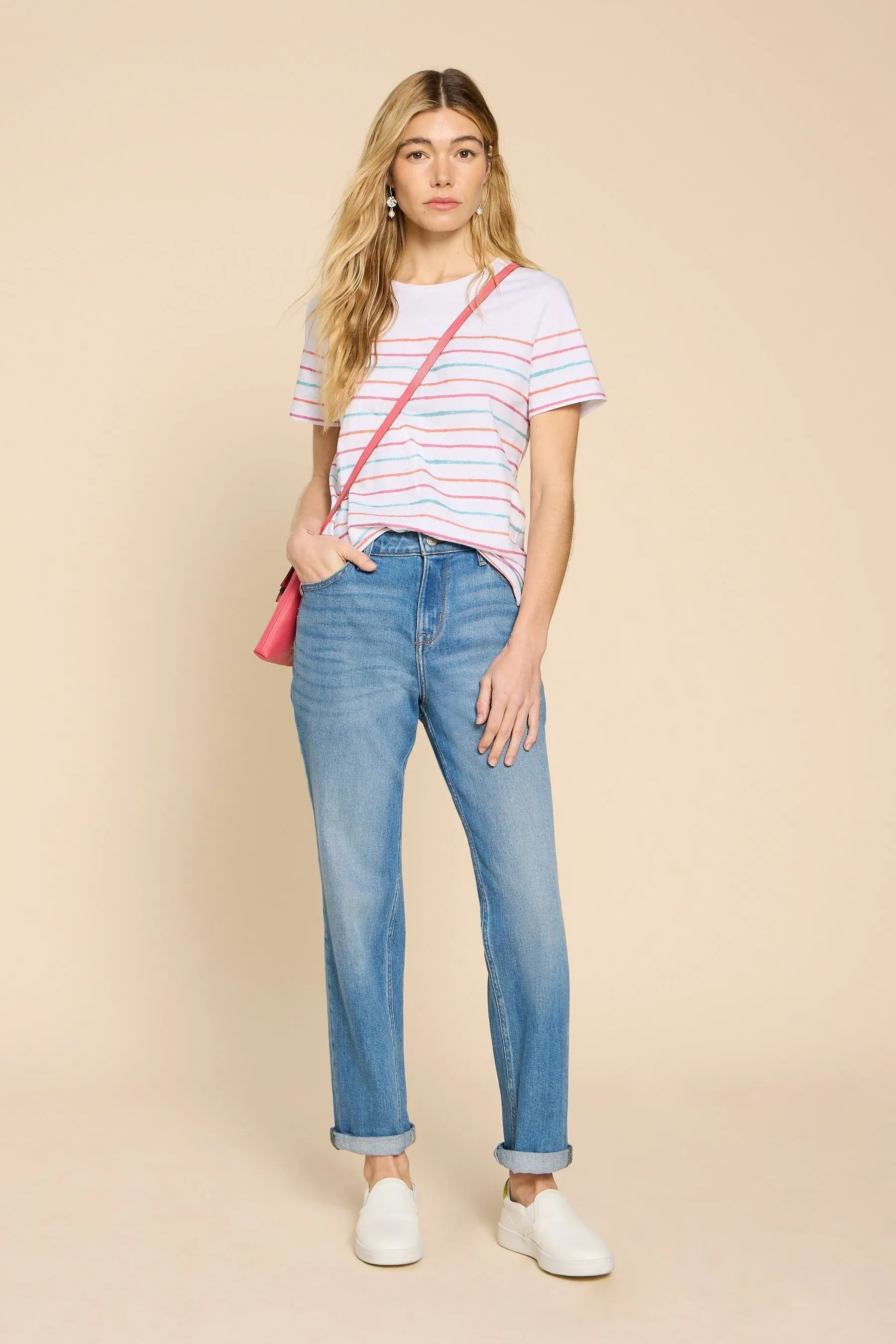 Bianco - Stuff A righe - Abbie - T-shirt