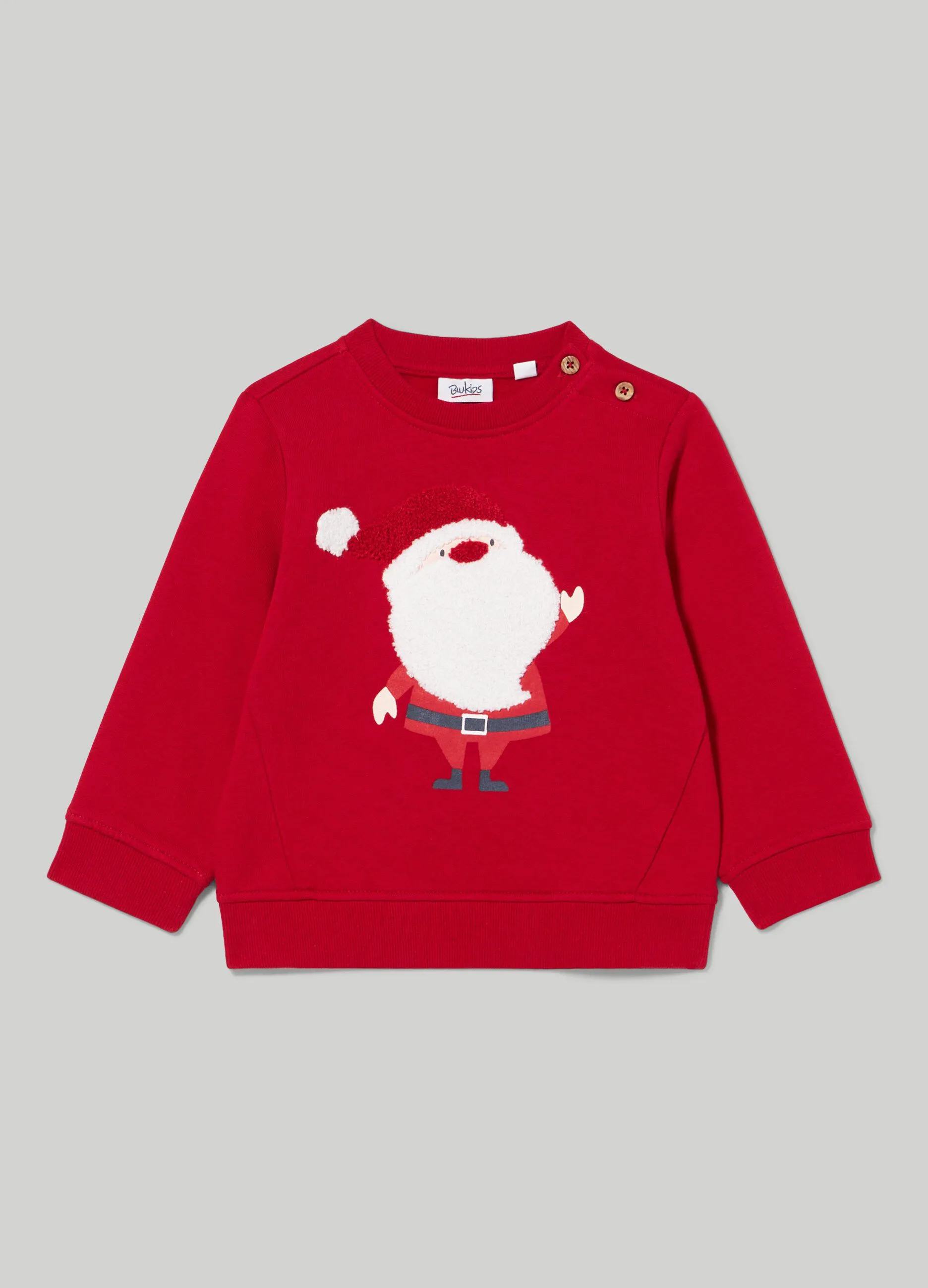 BLUKIDS  Felpa in puro cotone con stampa neonato