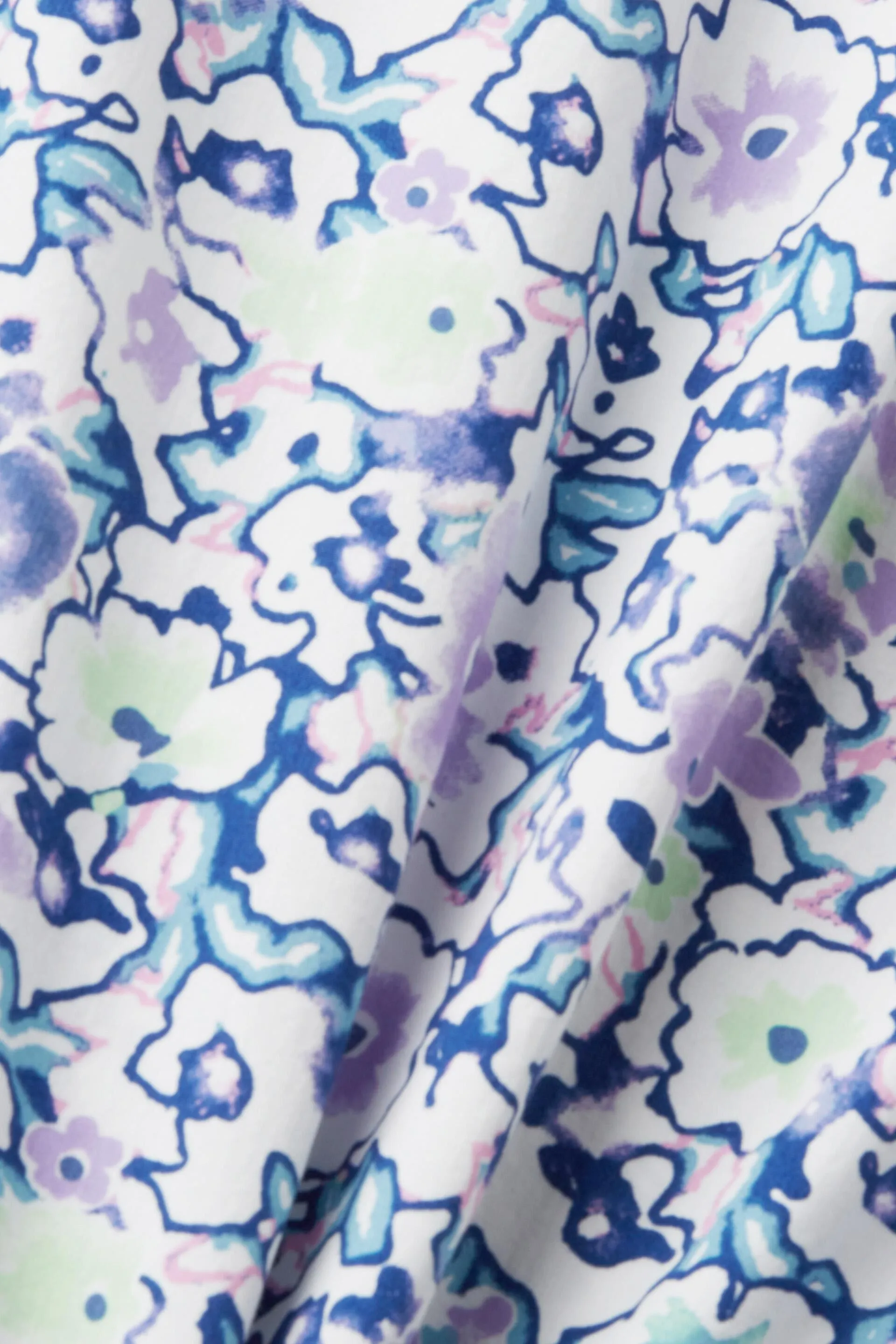 Blusa in cotone con stampa floreale