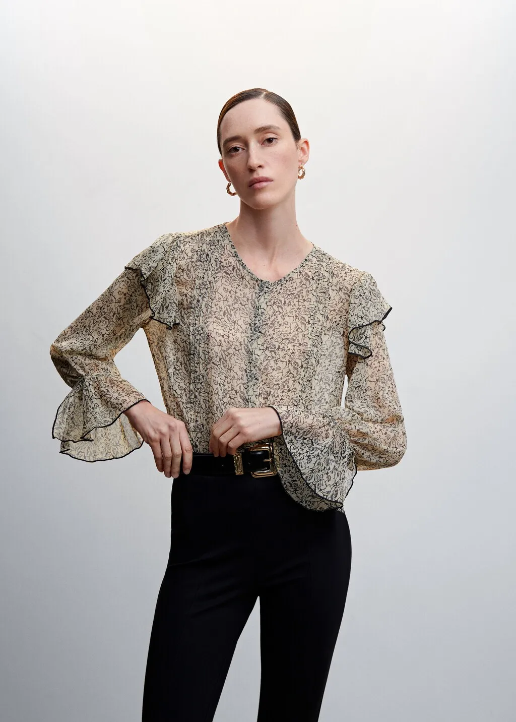 Blusa stampa floreale