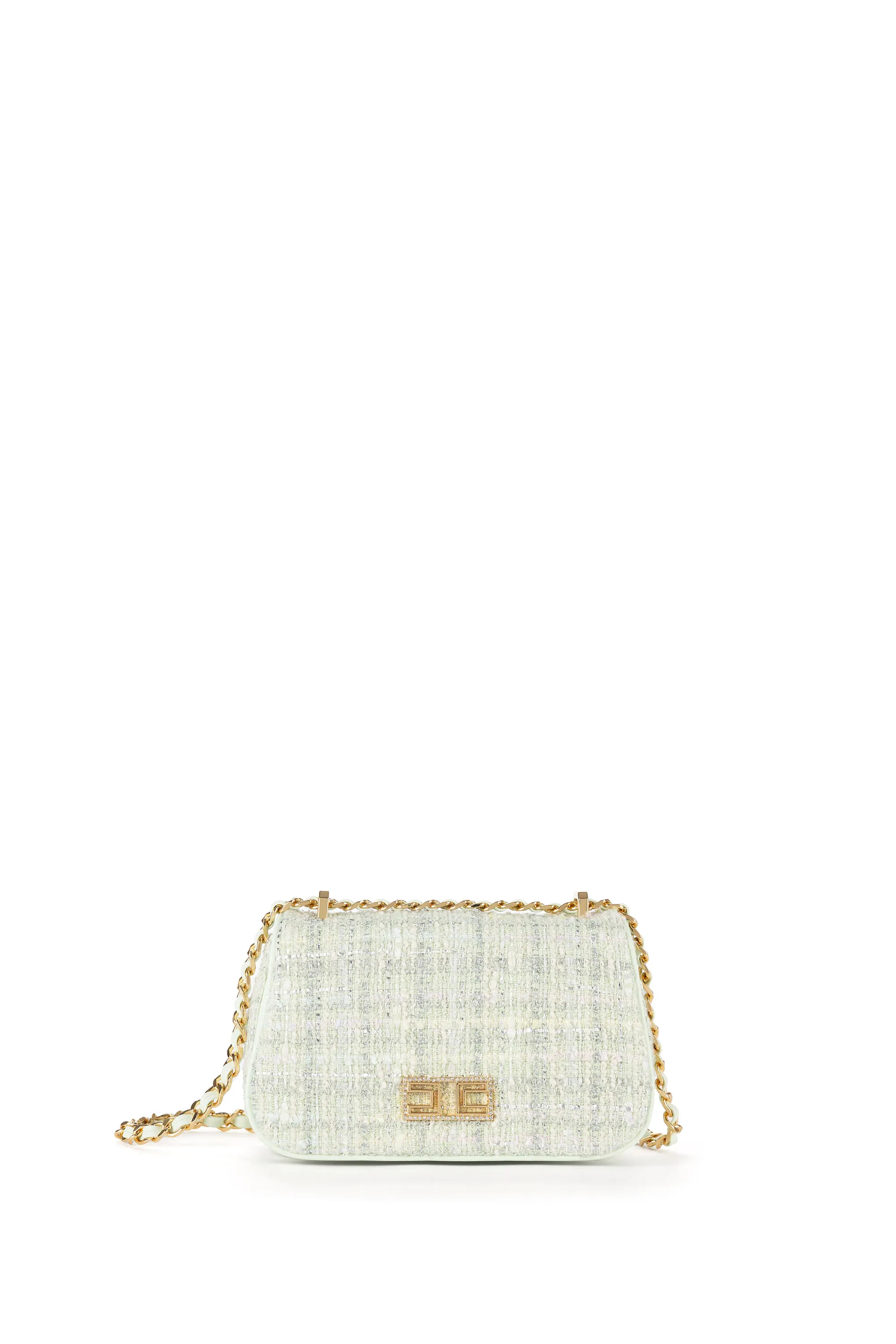 Borsa a tracolla in tessuto tweed