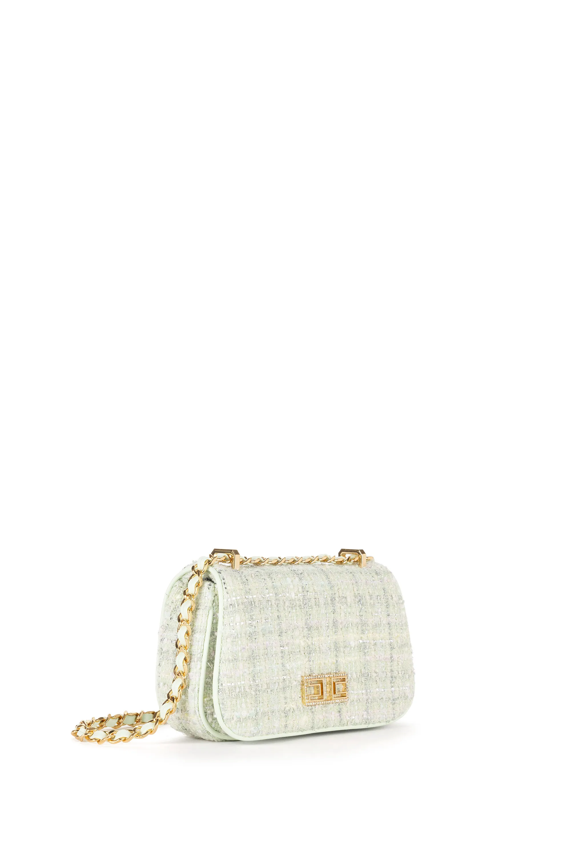 Borsa a tracolla in tessuto tweed