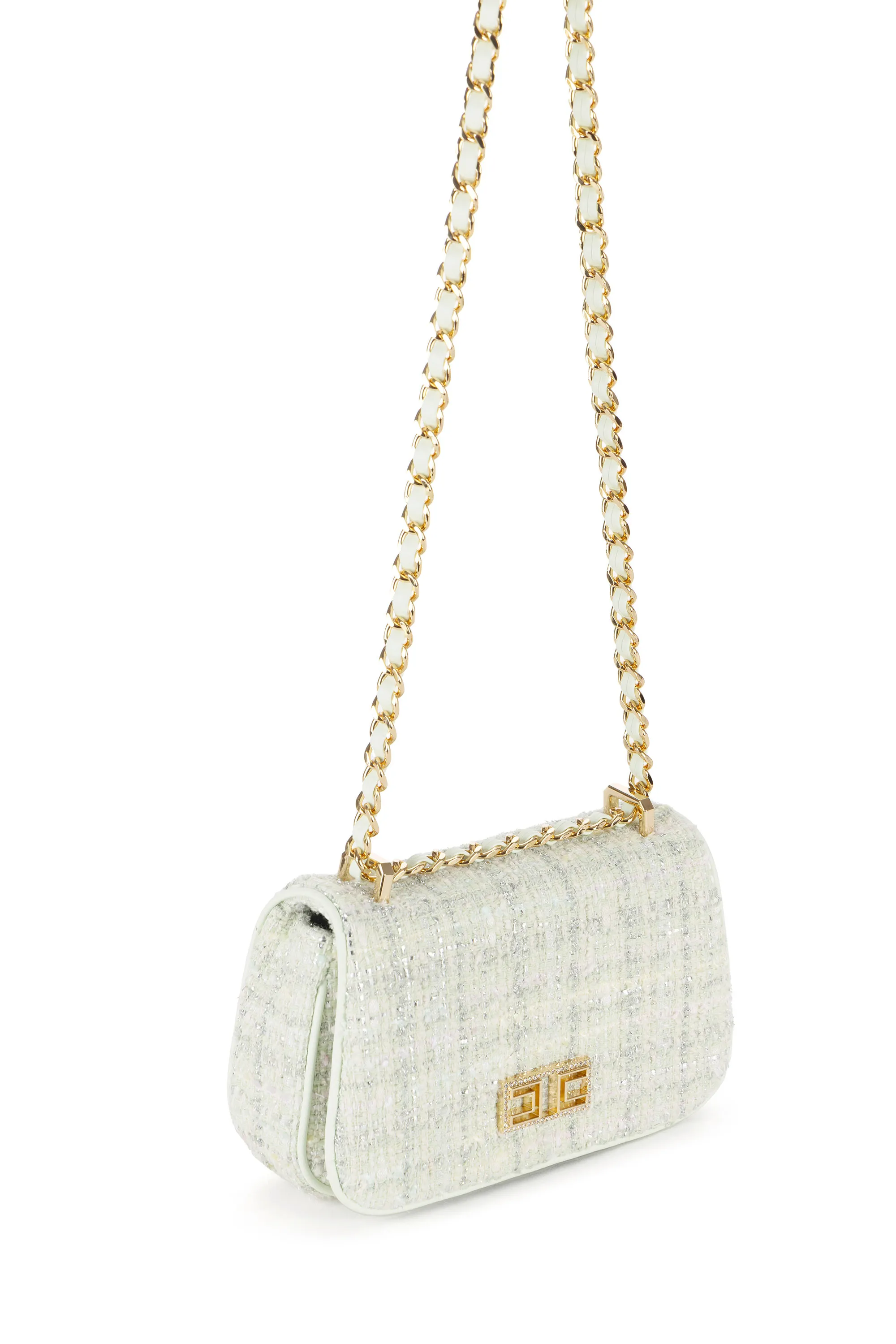 Borsa a tracolla in tessuto tweed