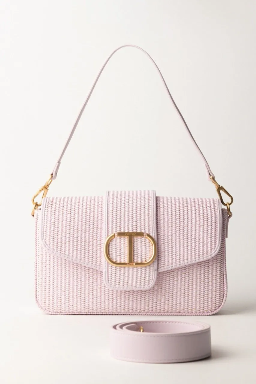 Borsa Amie in rafia PASTEL PINK