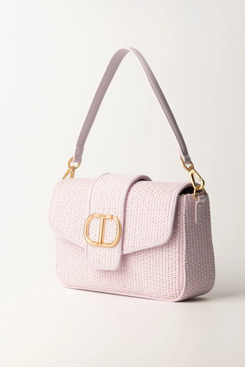 Borsa Amie in rafia PASTEL PINK