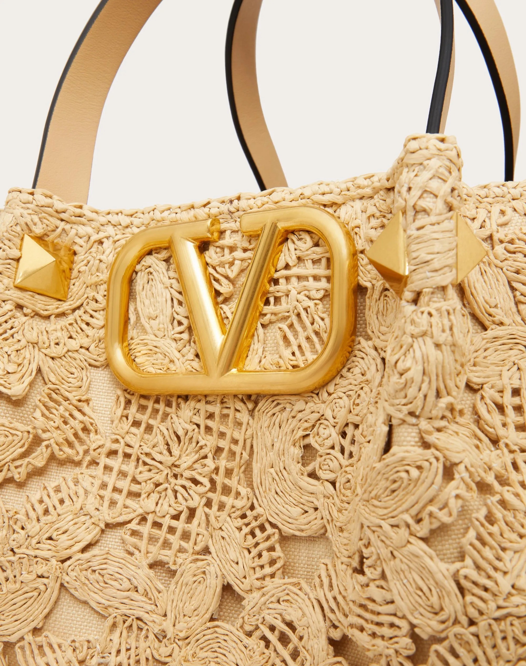 BORSA SHOPPING MEDIA IN RAFIA EFFETTO PIZZO