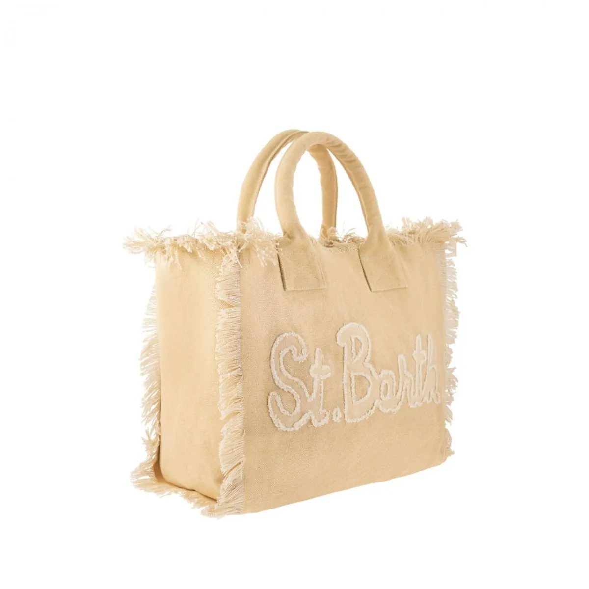 Borsa Vanity Patch In Canvas Beige