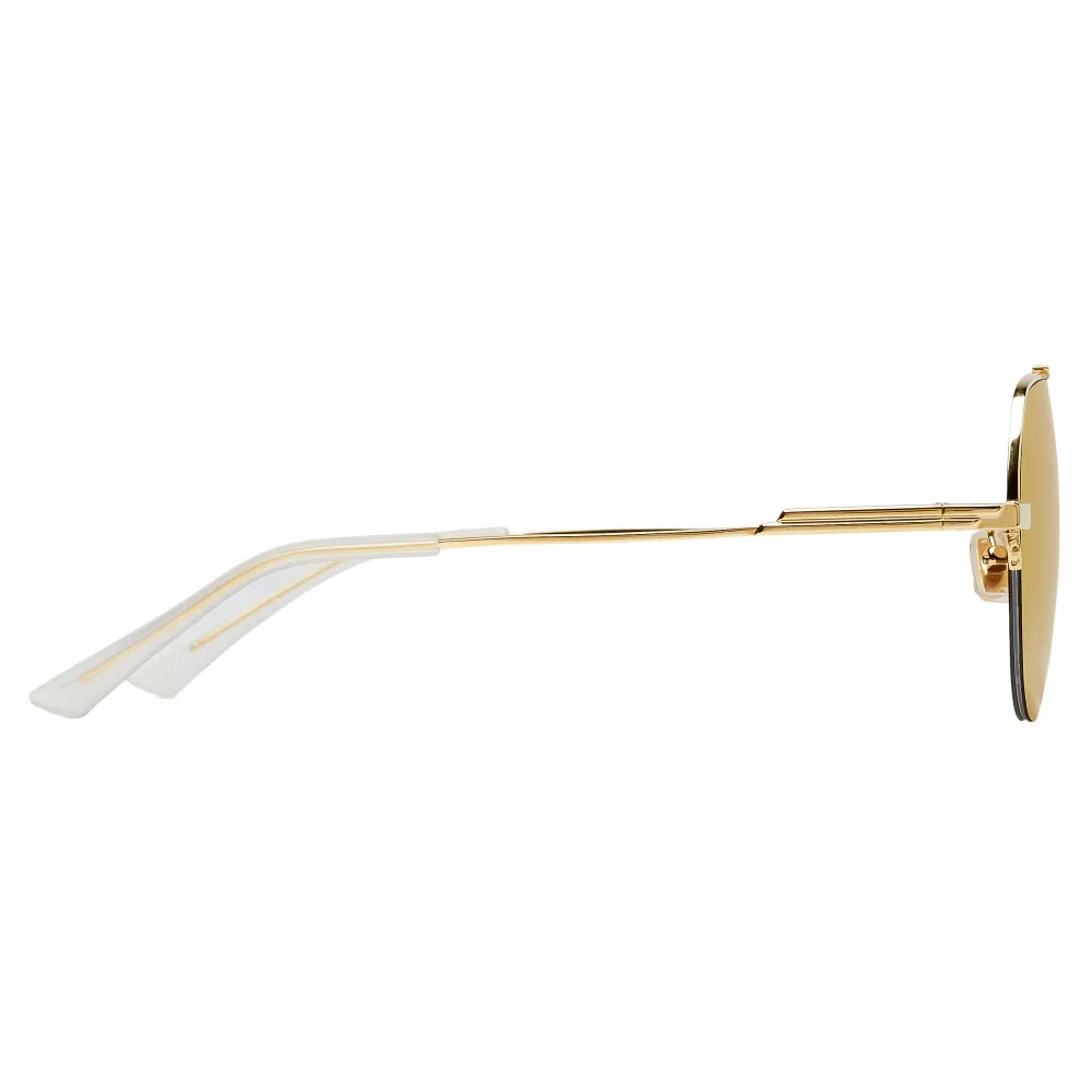 Bottega Veneta - Metal Aviator Sunglasses - Gold - Sunglasses - Bottega Veneta Eyewear