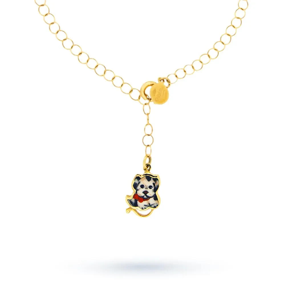Bracciale Gabriella Rivalta oro giallo anellini cucciolo Dalmata