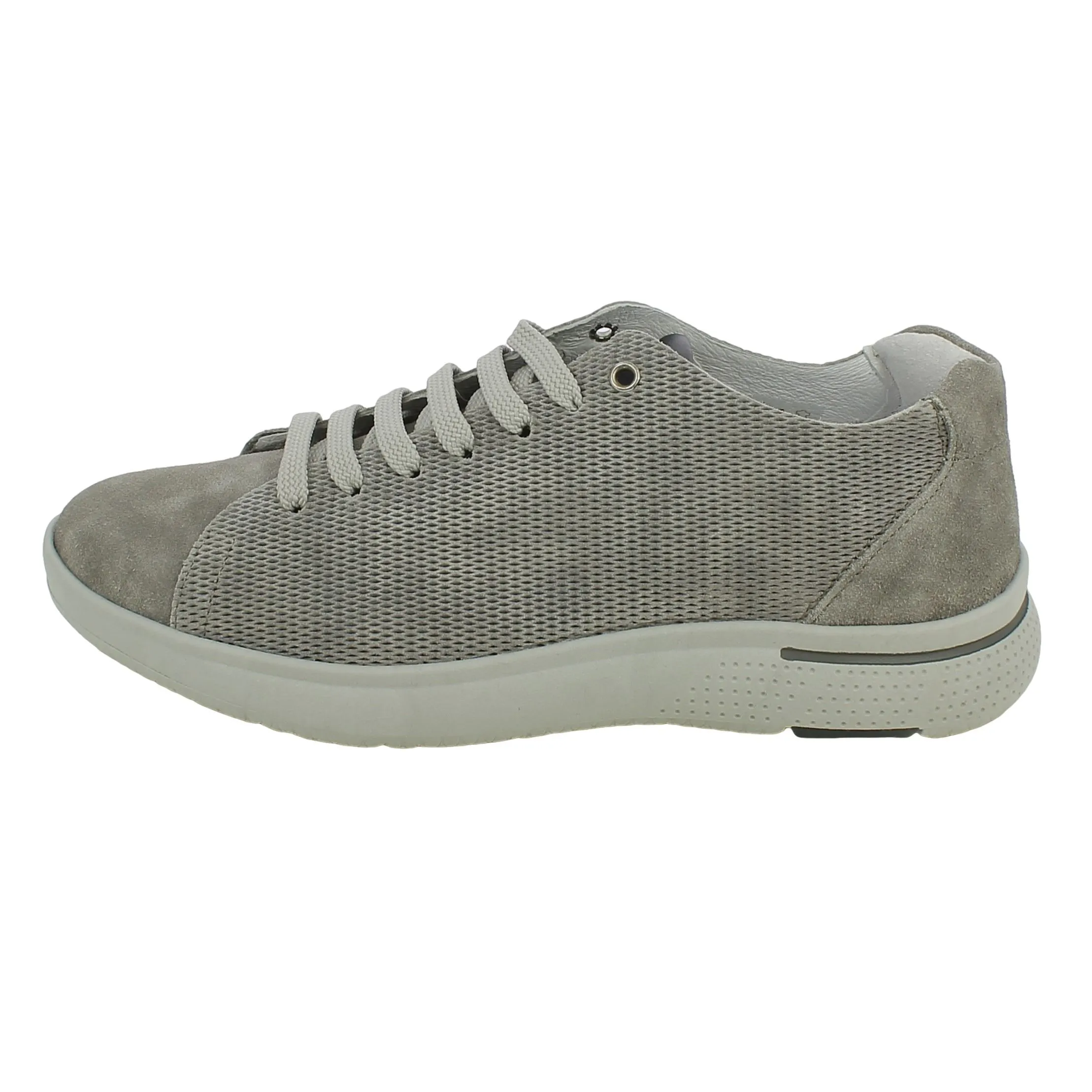 BRAND  Sneaker in Nabuk grigio 