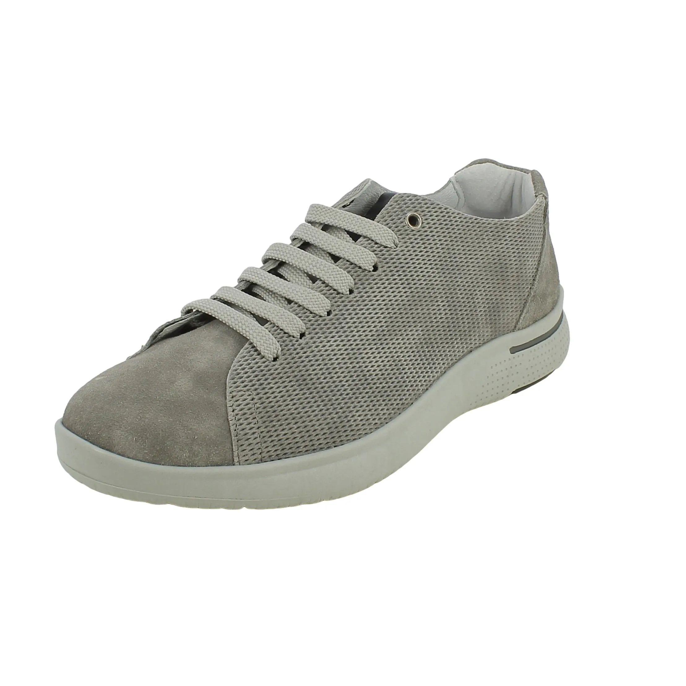 BRAND  Sneaker in Nabuk grigio 