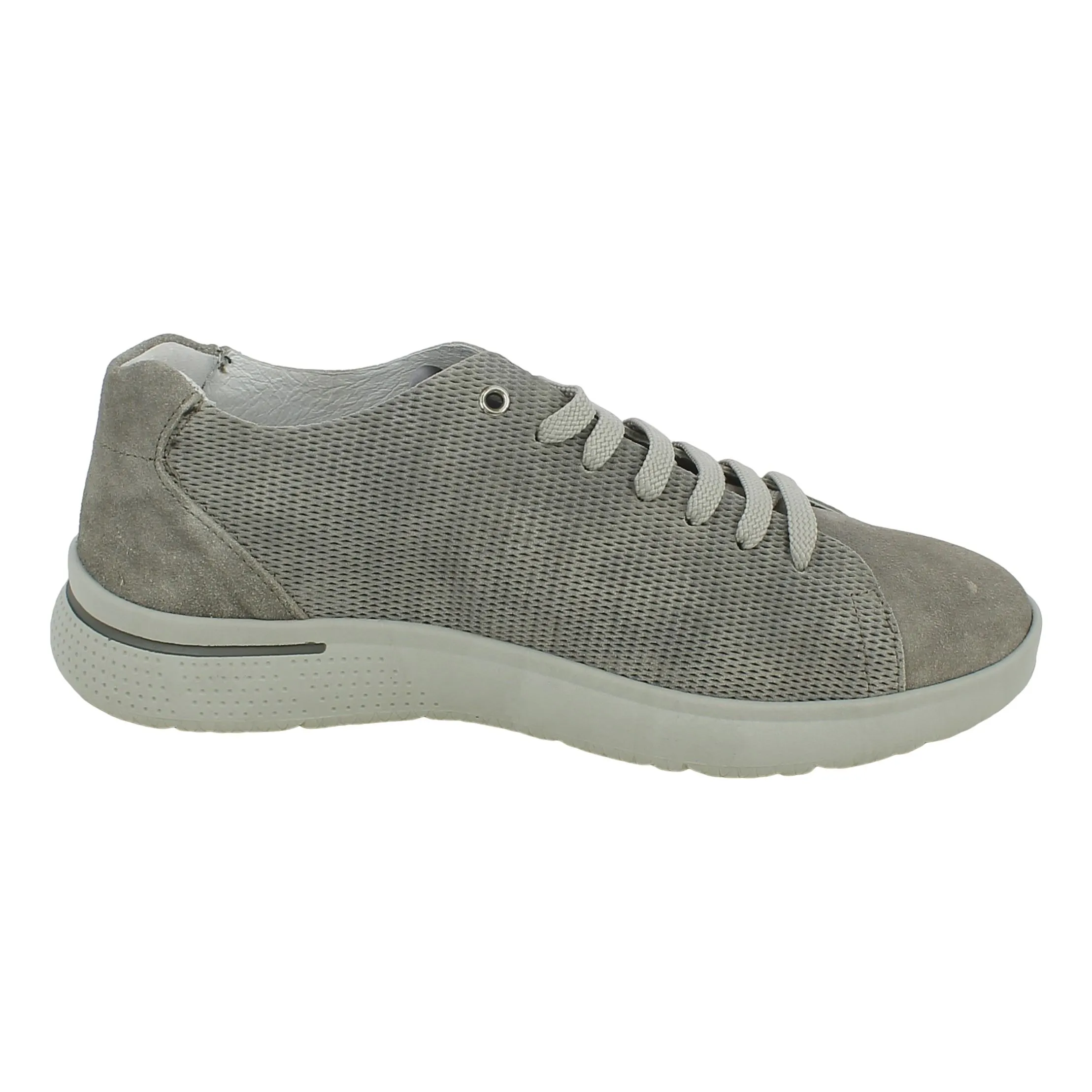 BRAND  Sneaker in Nabuk grigio 