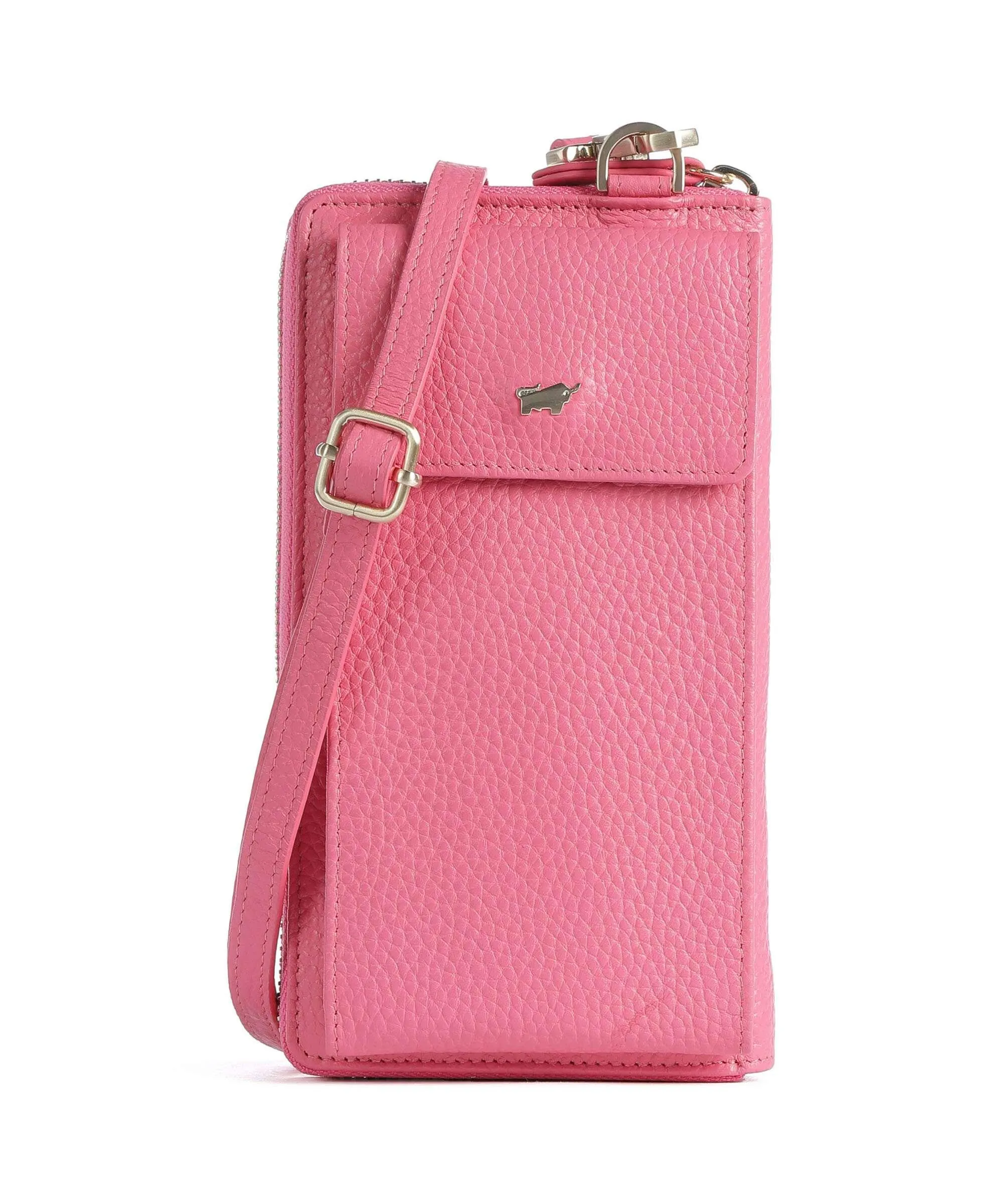  Braun Büffel Asti Borsetta porta cellulare pelle di vacchetta grana pink  